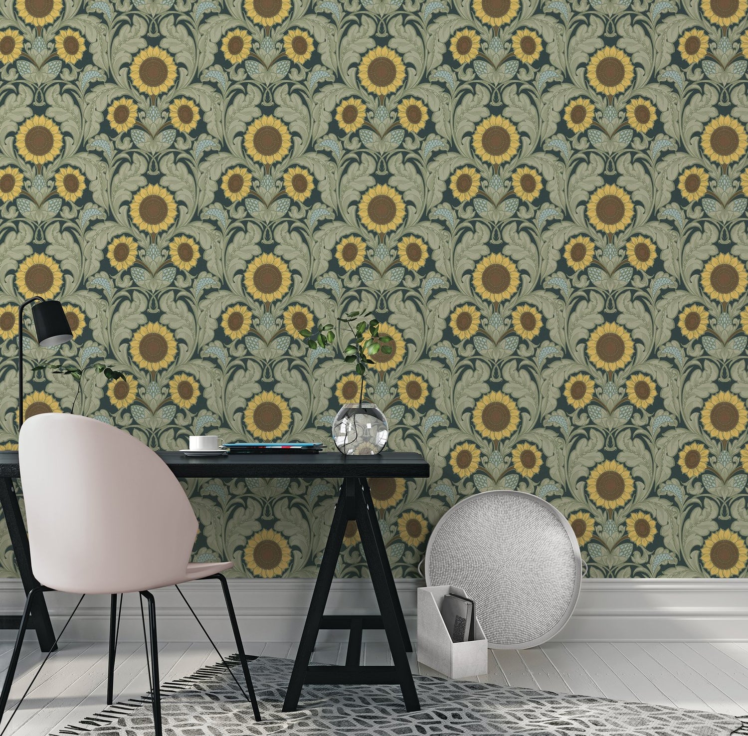 Sunnyside Up wallpaper in yellow color - pattern number LB25152 - by Galerie in the Off The Wall collection