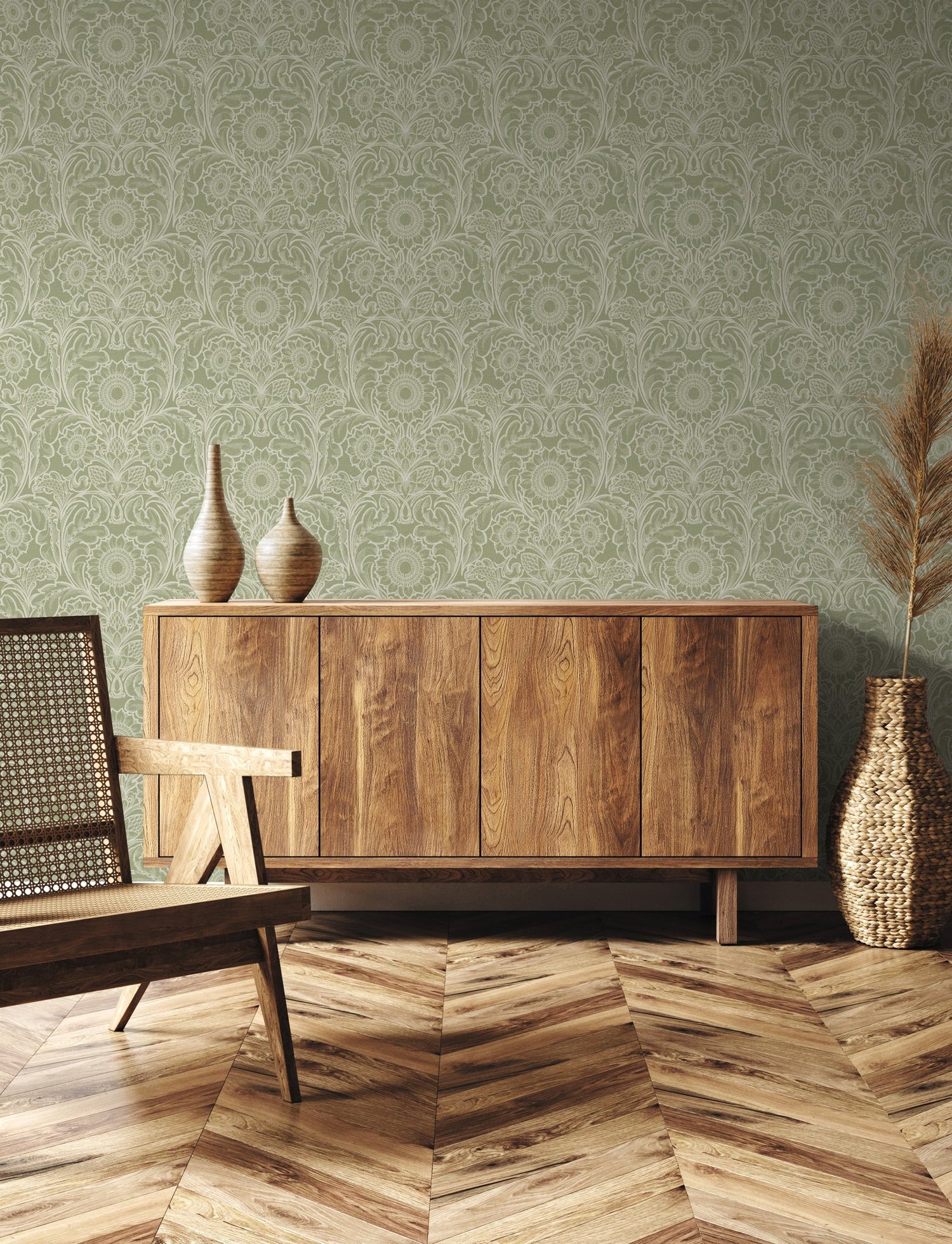 Sunnyside Up wallpaper in green color - pattern number LB25153 - by Galerie in the Off The Wall collection