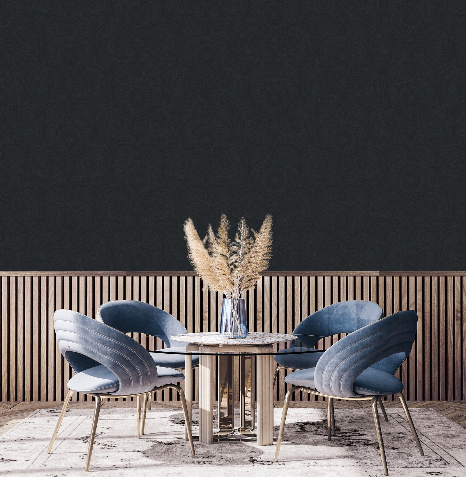 Sunnyside Up wallpaper in blue color - pattern number LB25154 - by Galerie in the Off The Wall collection
