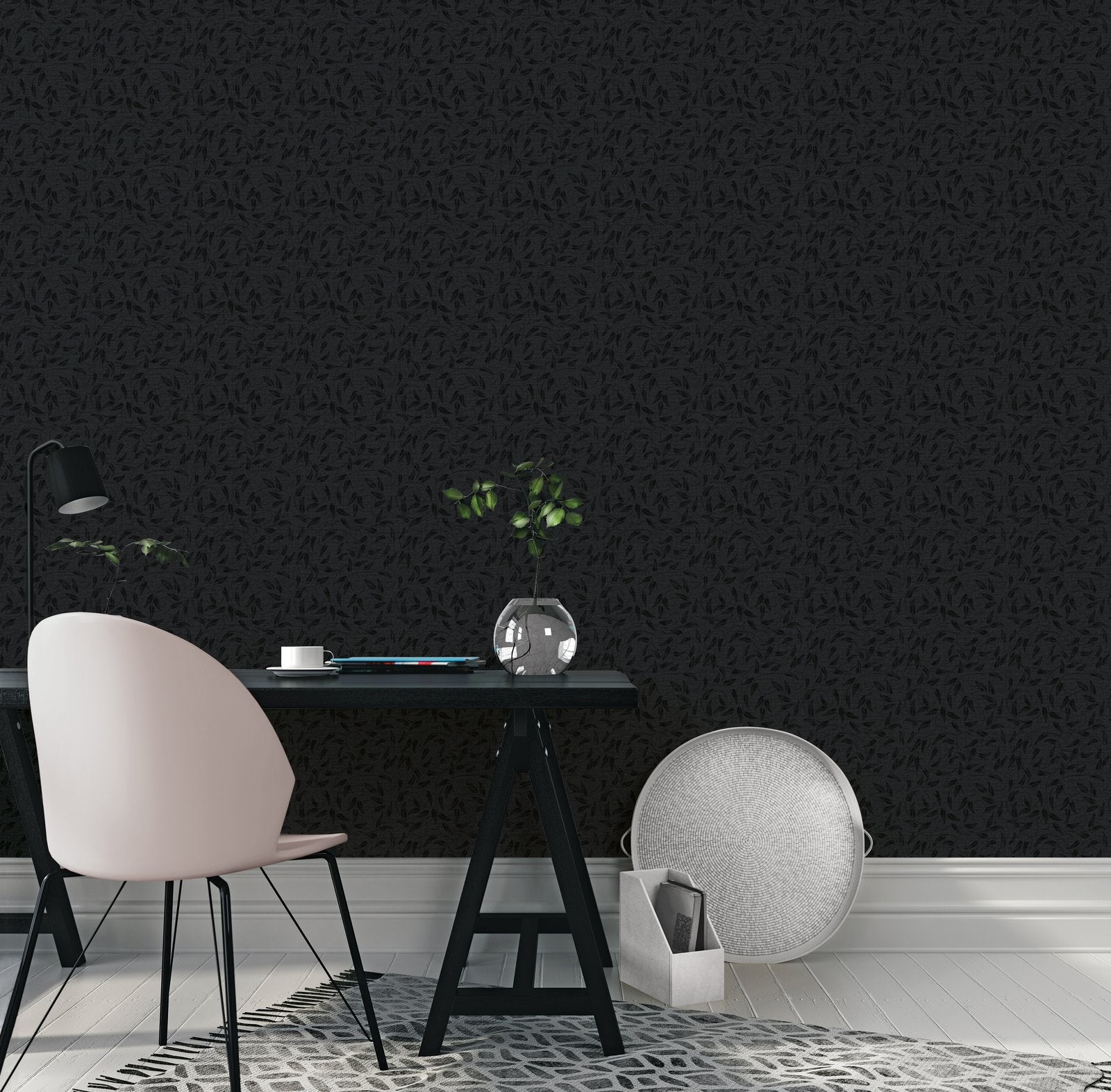Tit Willow wallpaper in blue color - pattern number LB25160 - by Galerie in the Off The Wall collection