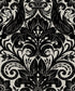 Damask Sauvage wallpaper in black color - pattern number LB25166 - by Galerie in the Off The Wall collection