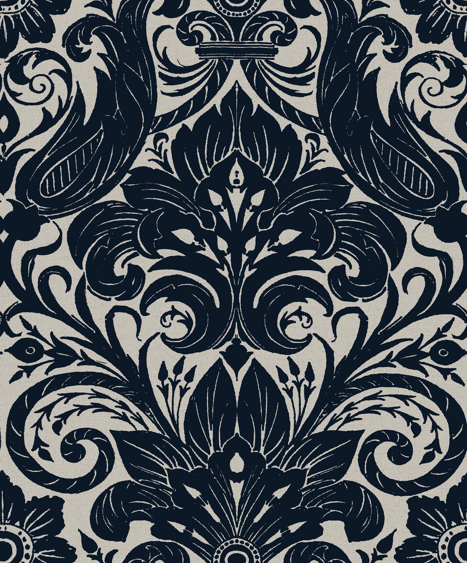 Damask Sauvage wallpaper in blue color - pattern number LB25167 - by Galerie in the Off The Wall collection