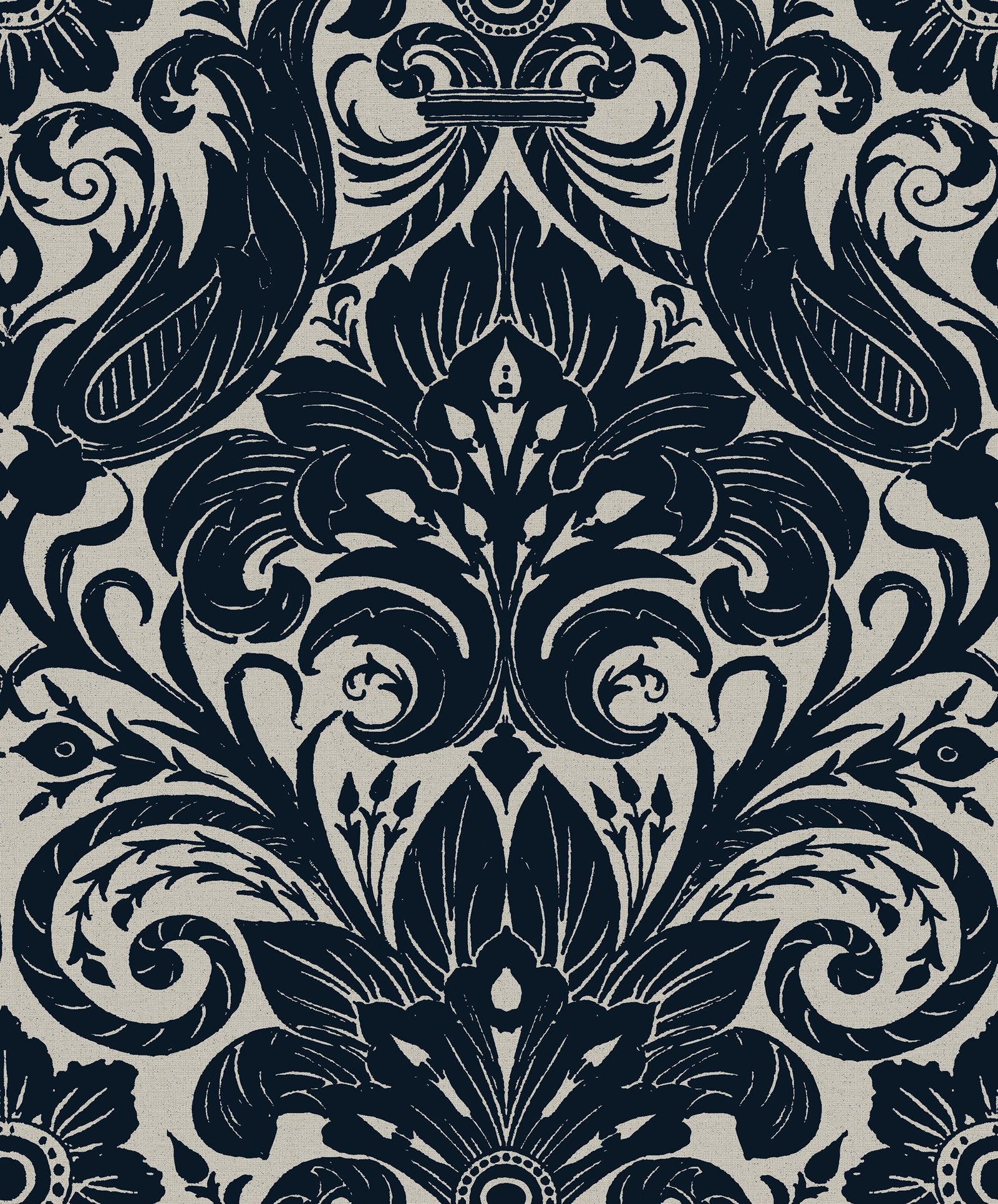 Damask Sauvage wallpaper in blue color - pattern number LB25167 - by Galerie in the Off The Wall collection