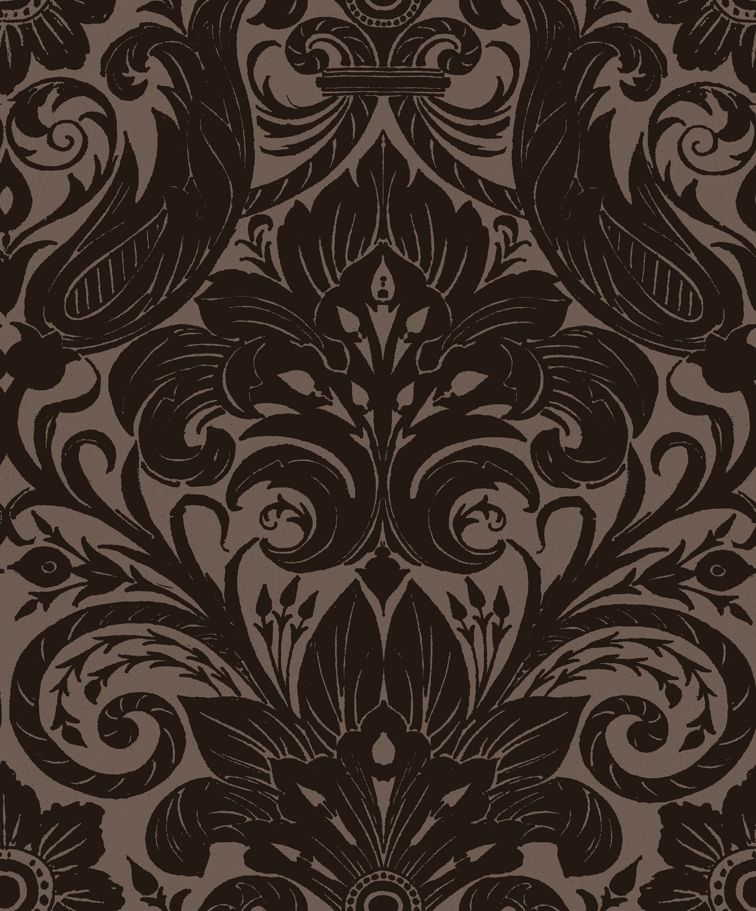 Damask Sauvage wallpaper in bronze brown color - pattern number LB25168 - by Galerie in the Off The Wall collection