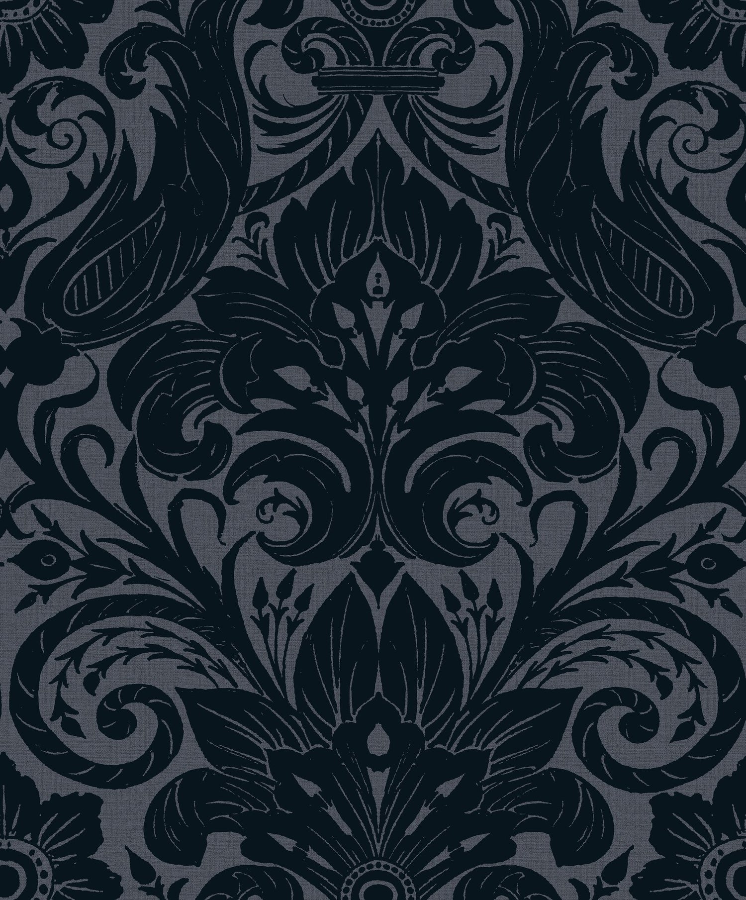 Damask Sauvage wallpaper in blue color - pattern number LB25169 - by Galerie in the Off The Wall collection
