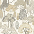 Trees Motive Wallpaper in beige color - pattern number GDLD2103 - by Grandeco in the Little Dreamers collection