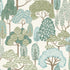 Trees Motive Wallpaper in green color - pattern number GDLD2109 - by Grandeco in the Little Dreamers collection