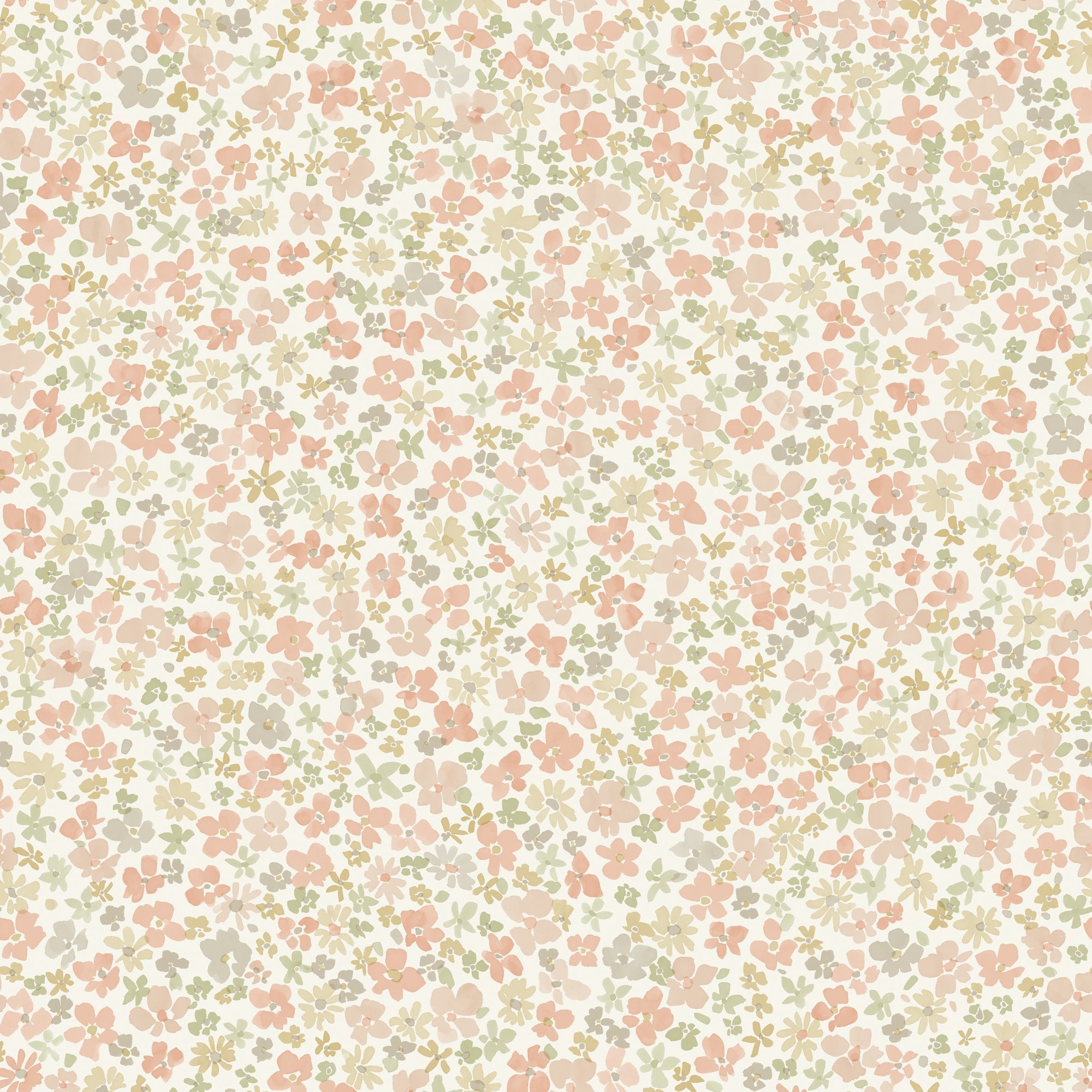 Classical Floral All-over Wallpaper in pink color - pattern number GDLD3018 - by Grandeco in the Little Dreamers collection
