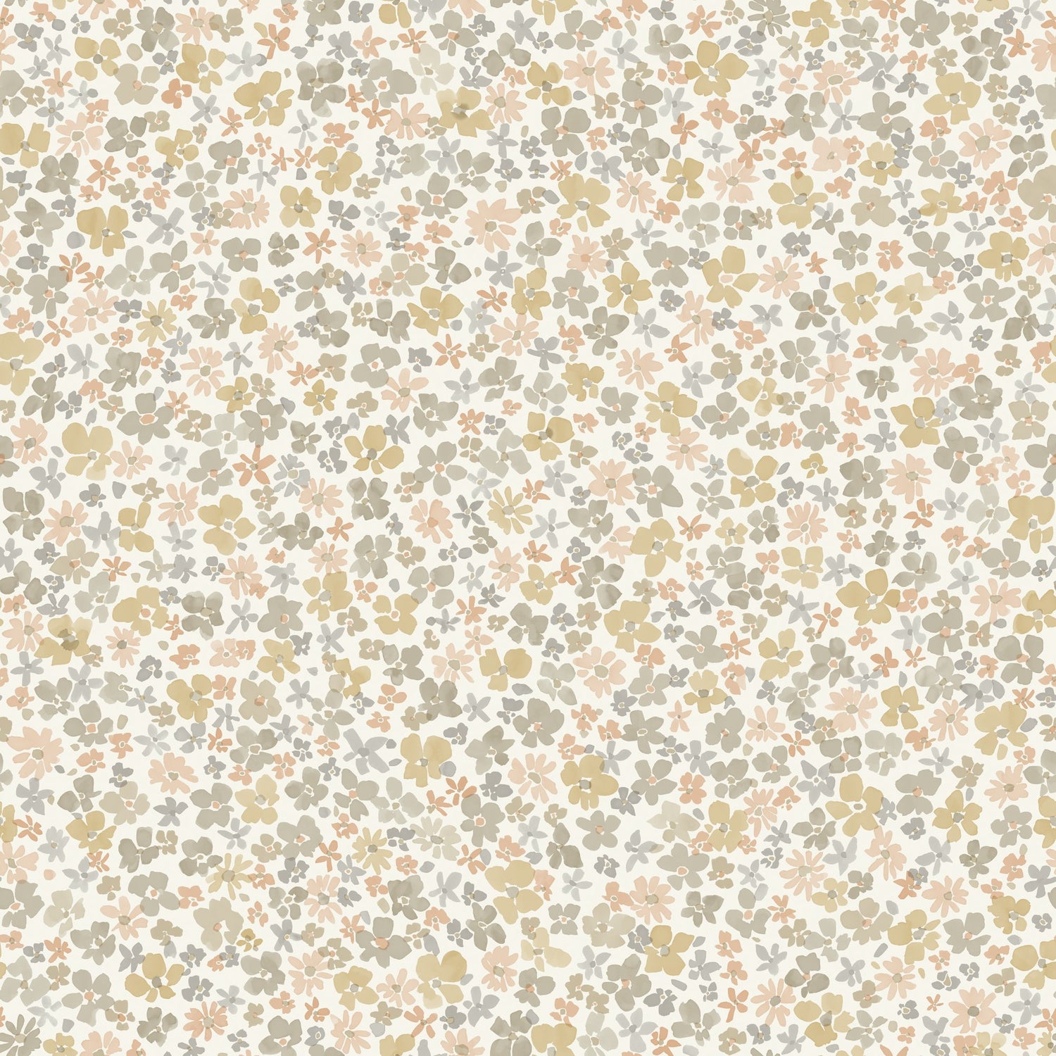 Classical Floral All-over Wallpaper in beige color - pattern number GDLD3020 - by Grandeco in the Little Dreamers collection