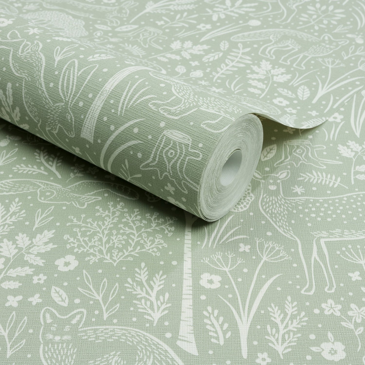 Trees all-over Wallpaper in green color - pattern number GDLD3413 - by Grandeco in the Little Dreamers collection