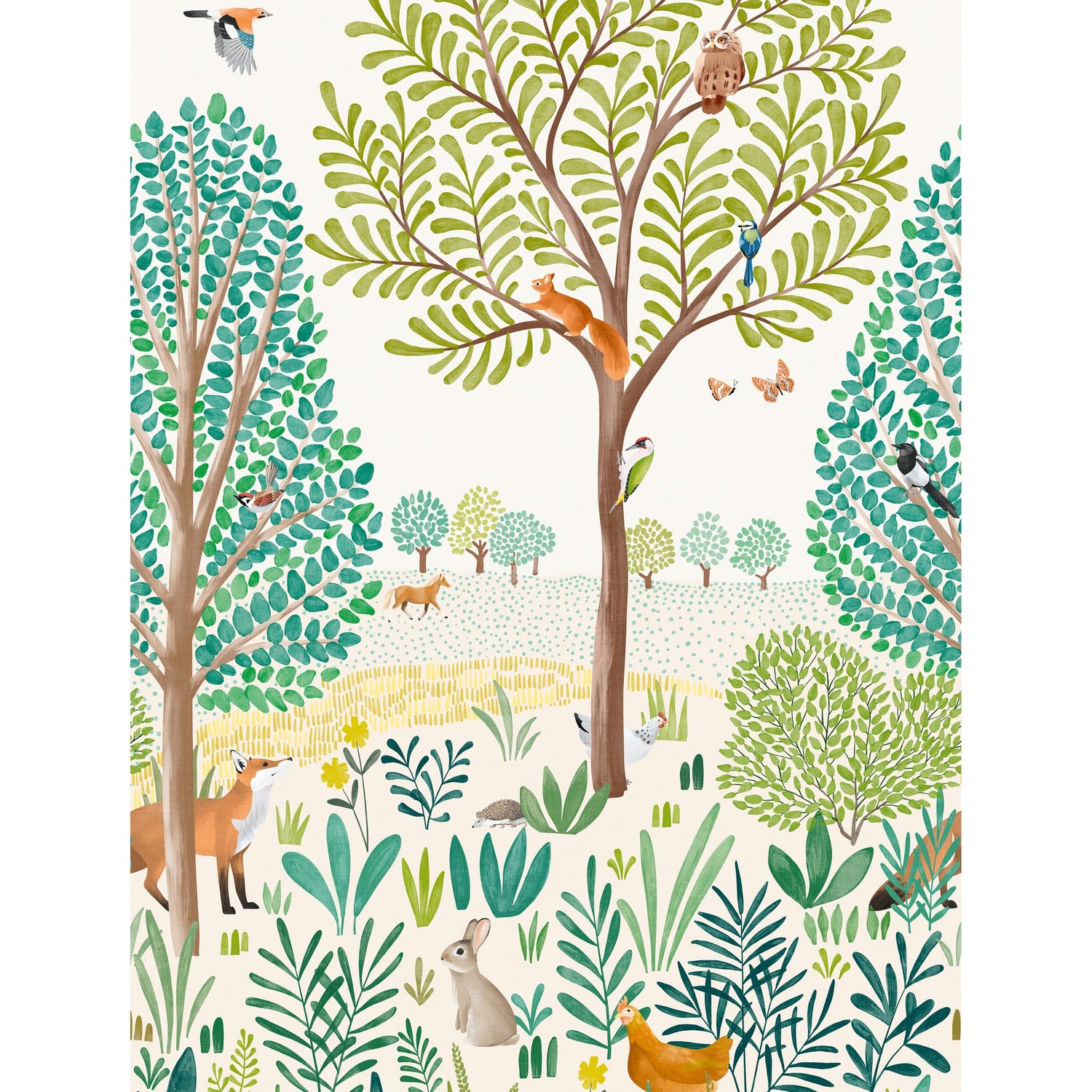 Landscape Wallpaper in multi-colored color - pattern number GDLD6001 - by Grandeco in the Little Dreamers collection