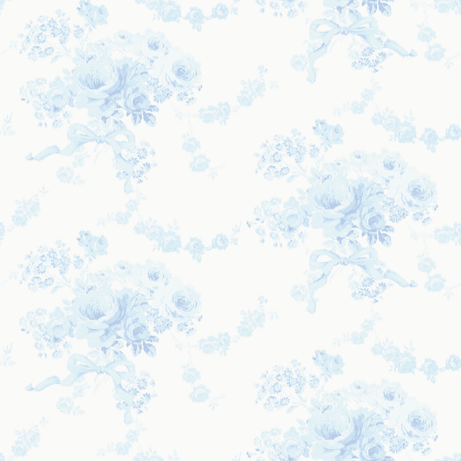 Charlamagne Harbor Peel and Stick wallpaper in powdered blue color - pattern number LFS6434 - by Brewster in the NuWallpaper by Love Shack Fancy collection