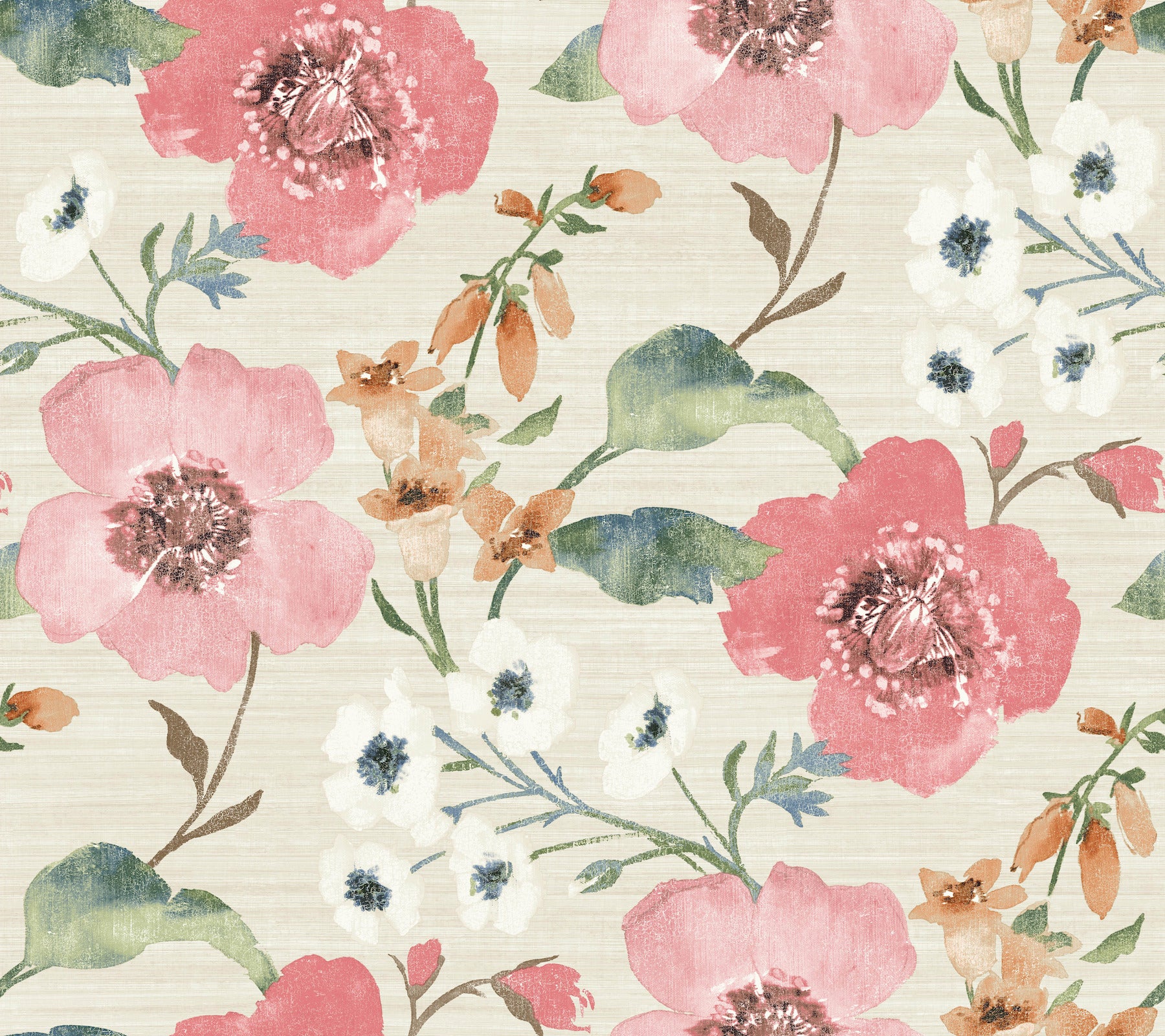 Evelyn wallpaper in pink color - pattern number LL3200 - by Antonina Vella in the Layered Luxe collection