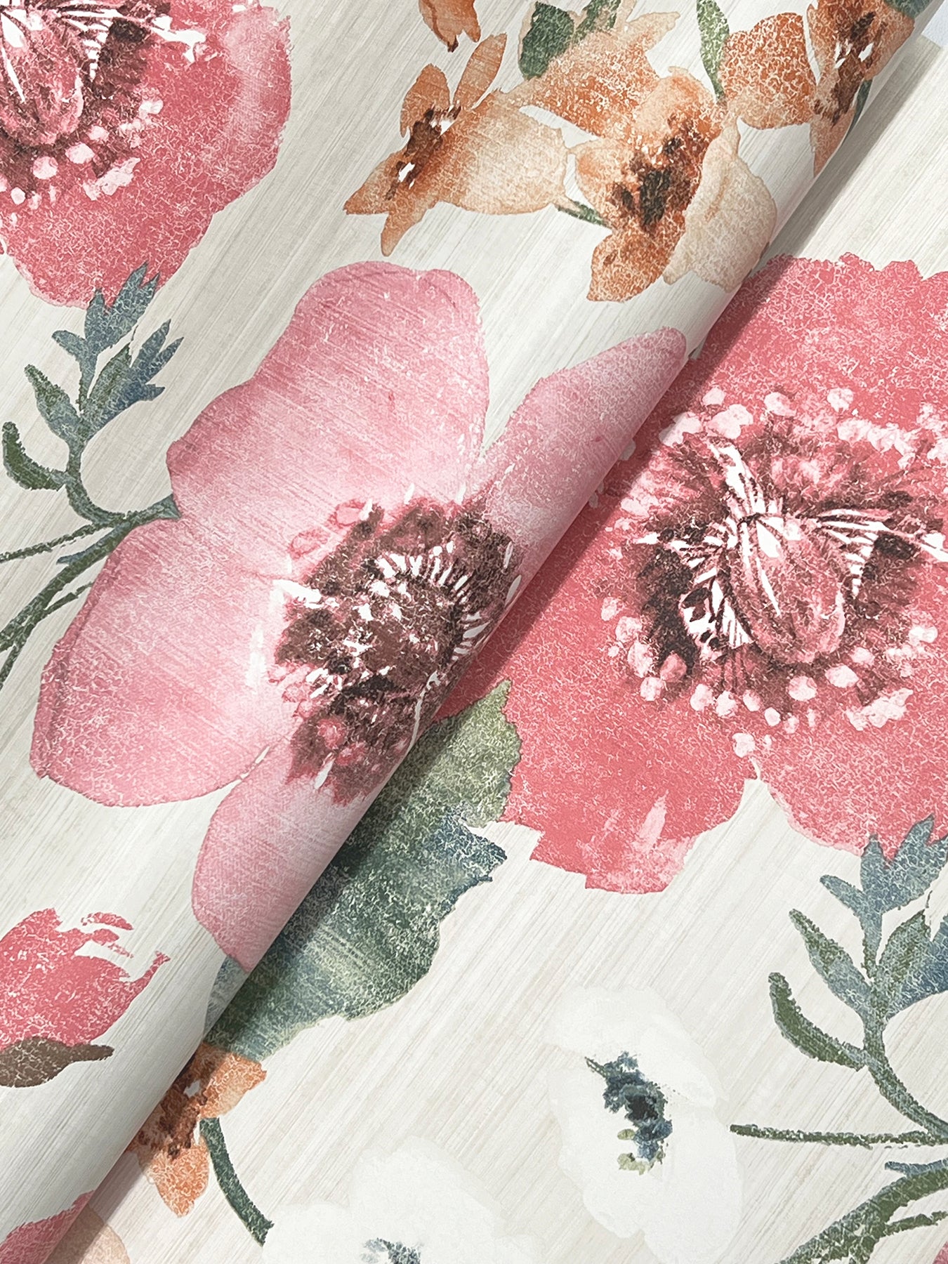 Evelyn wallpaper in pink color - pattern number LL3200 - by Antonina Vella in the Layered Luxe collection