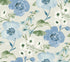 Evelyn wallpaper in blue color - pattern number LL3203 - by Antonina Vella in the Layered Luxe collection