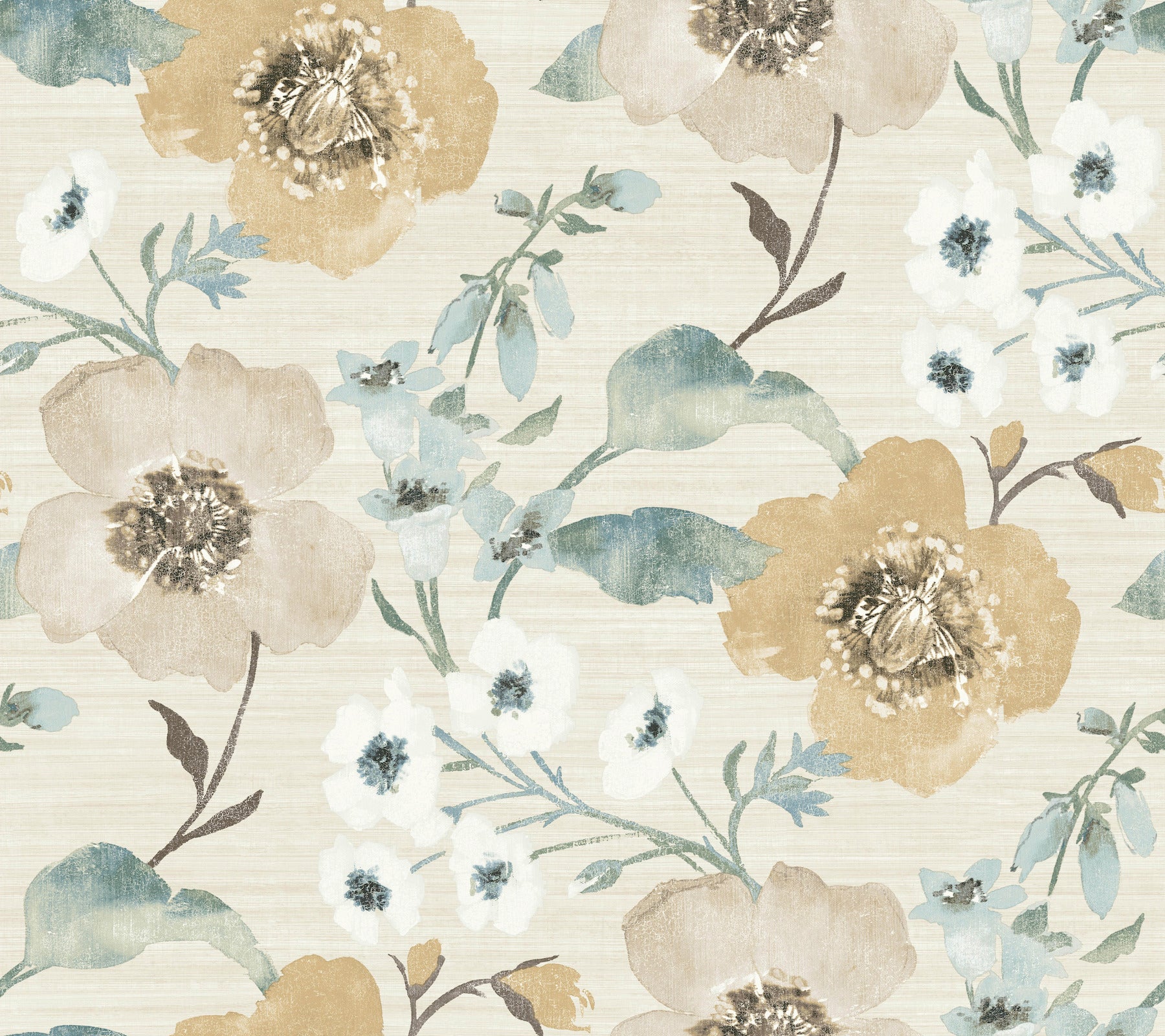 Evelyn wallpaper in wheat color - pattern number LL3204 - by Antonina Vella in the Layered Luxe collection