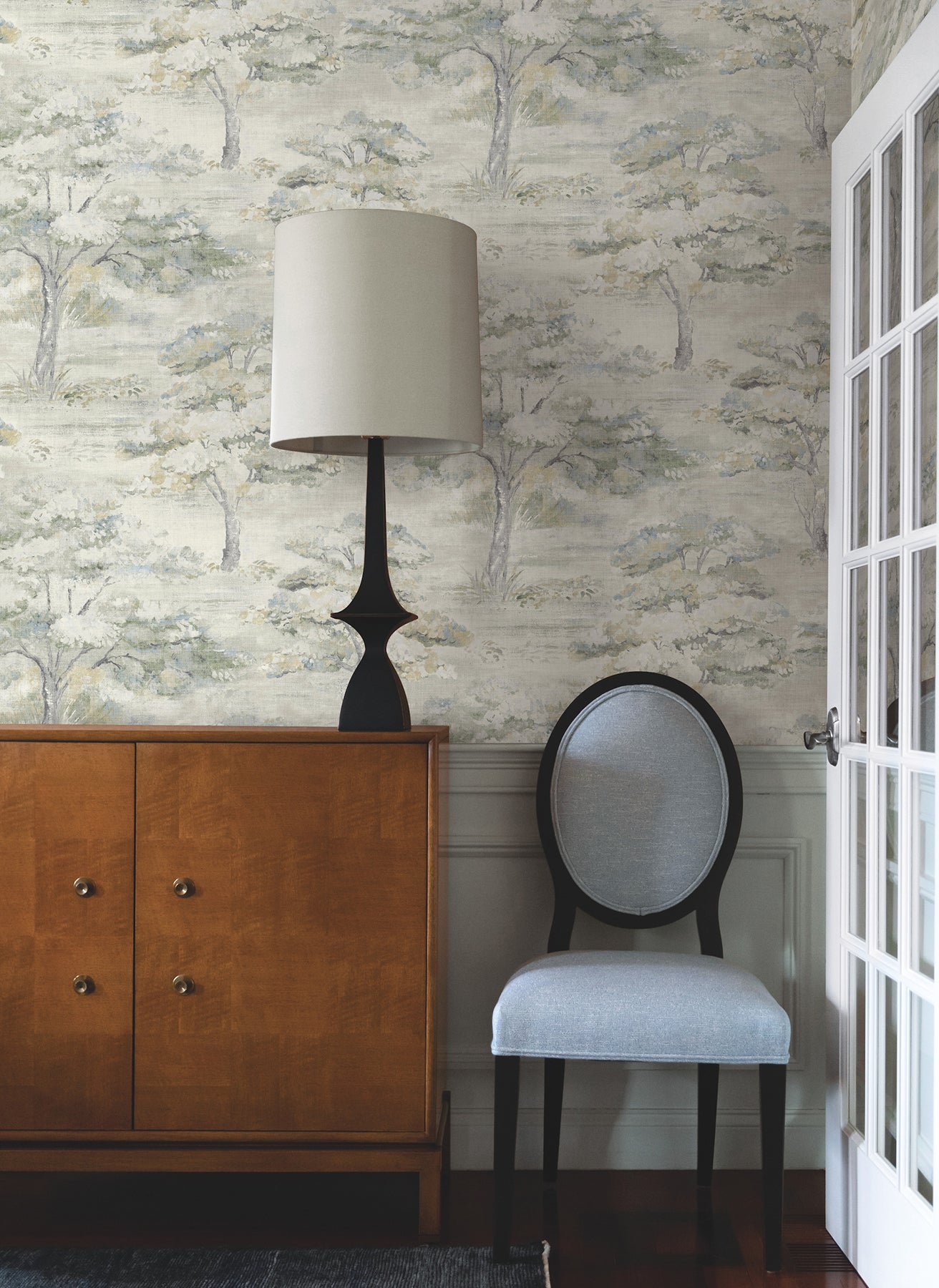 Moreno wallpaper in slate color - pattern number LL3225 - by Antonina Vella in the Layered Luxe collection