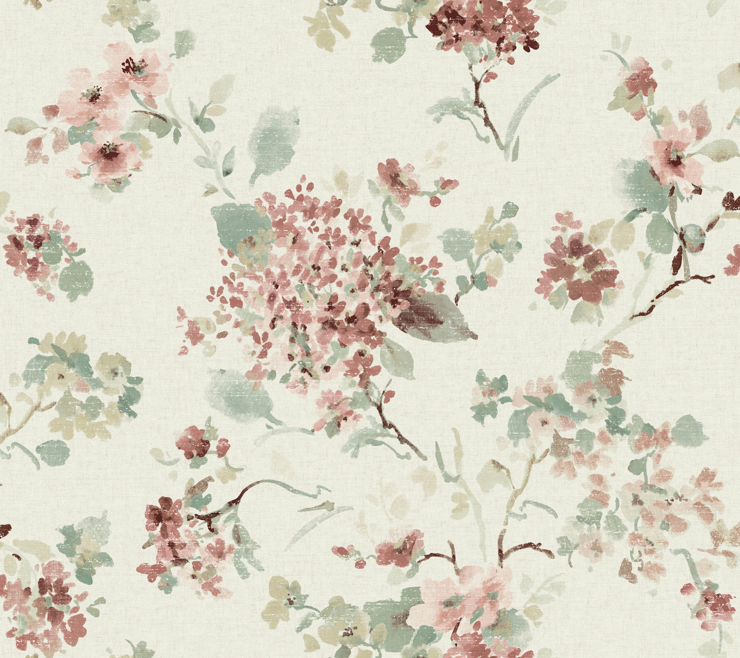 Veiled Garden wallpaper in rose color - pattern number LL3230 - by Antonina Vella in the Layered Luxe collection