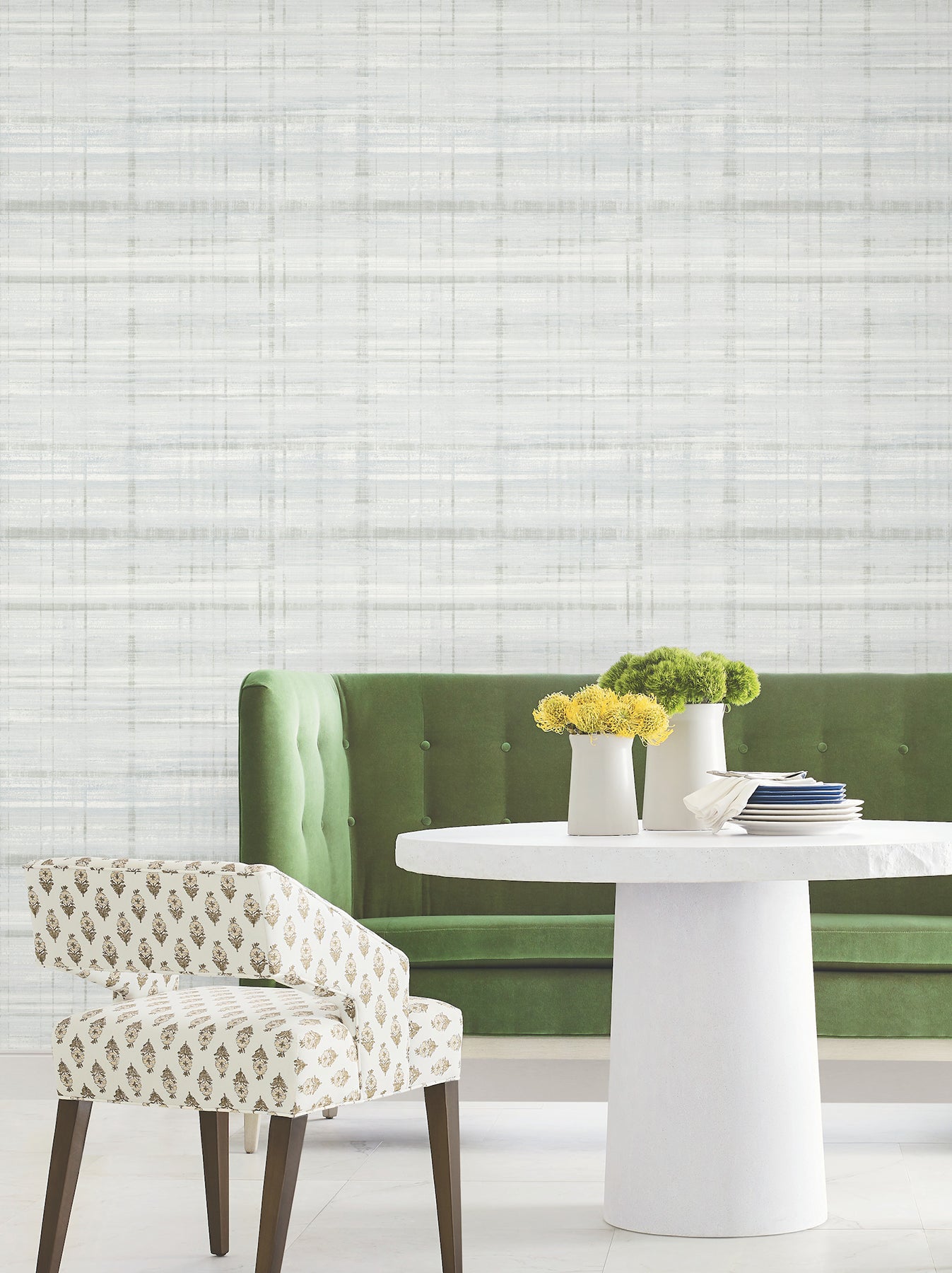 Vanishing Point wallpaper in seafoam color - pattern number LL3244 - by Antonina Vella in the Layered Luxe collection