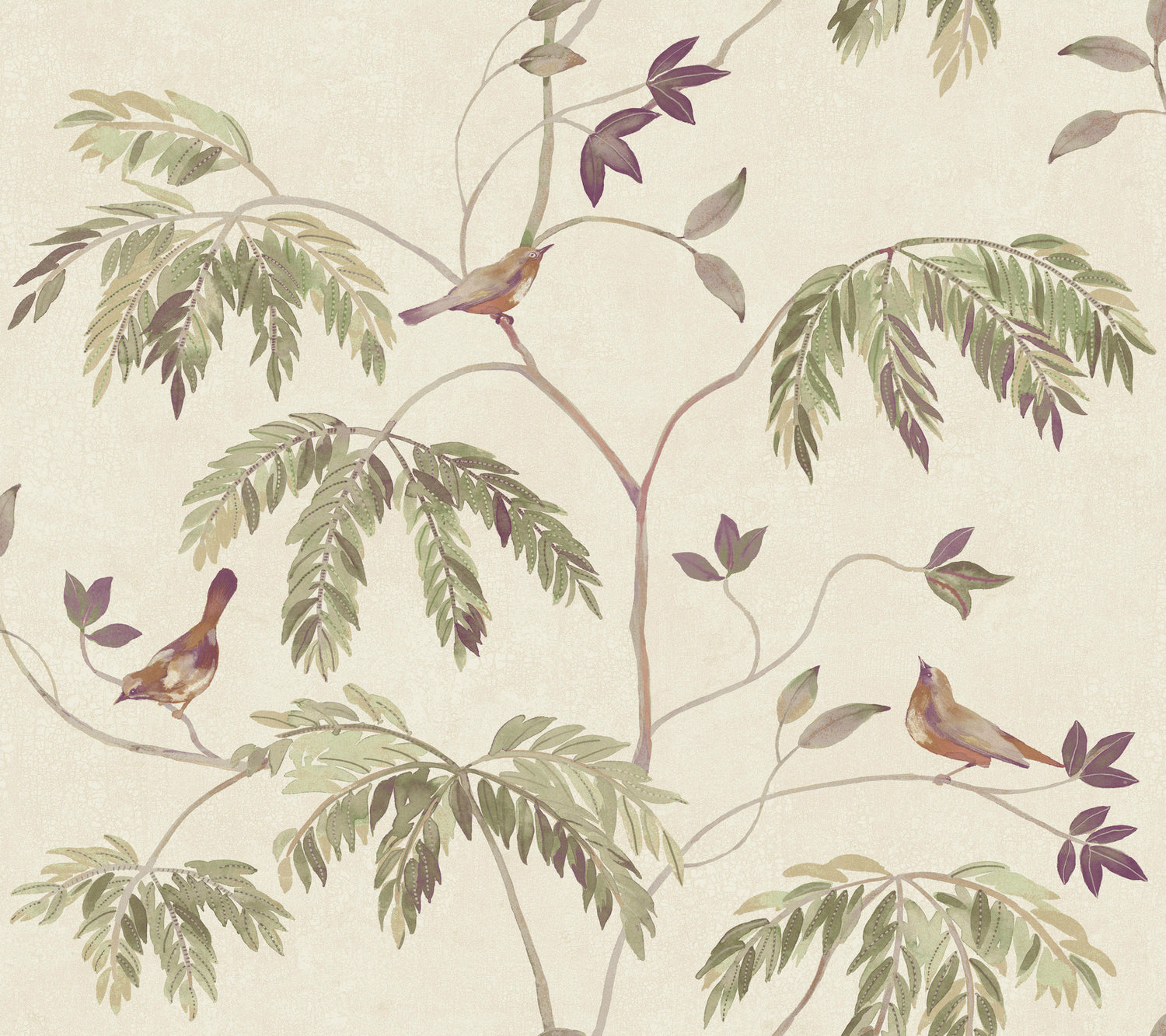 Cillian wallpaper in plum color - pattern number LL3248 - by Antonina Vella in the Layered Luxe collection