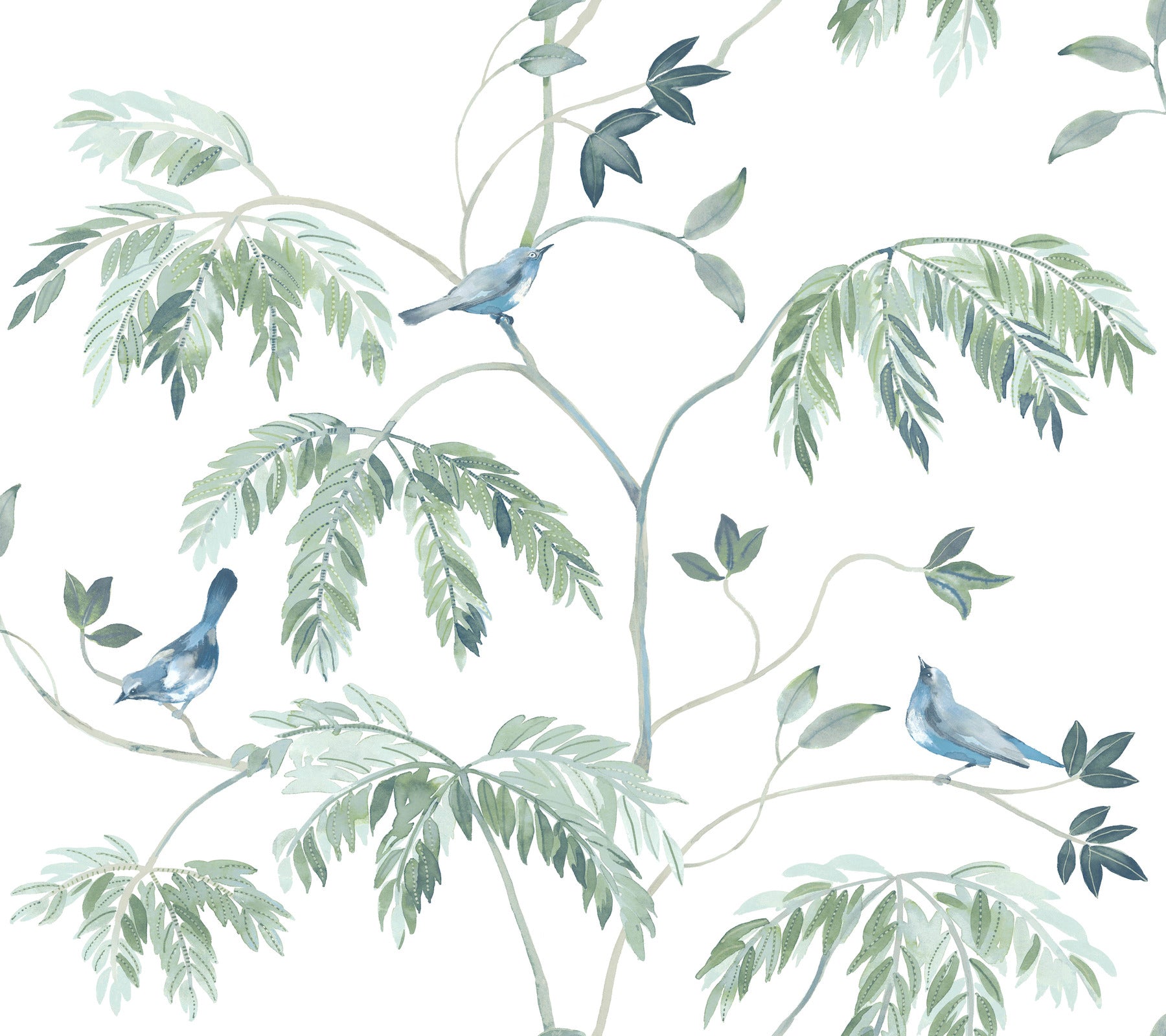 Cillian wallpaper in blue color - pattern number LL3249 - by Antonina Vella in the Layered Luxe collection