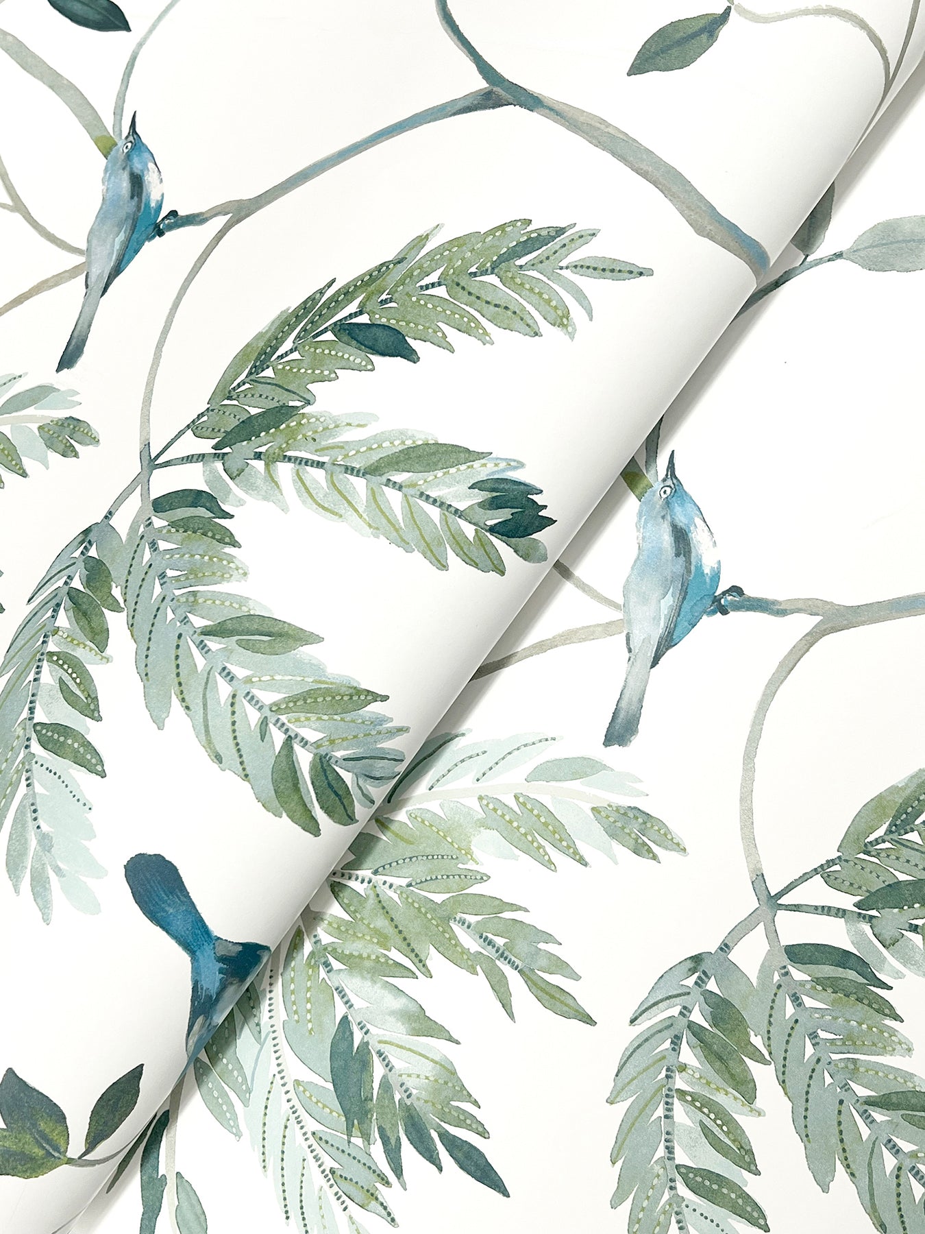 Cillian wallpaper in blue color - pattern number LL3249 - by Antonina Vella in the Layered Luxe collection