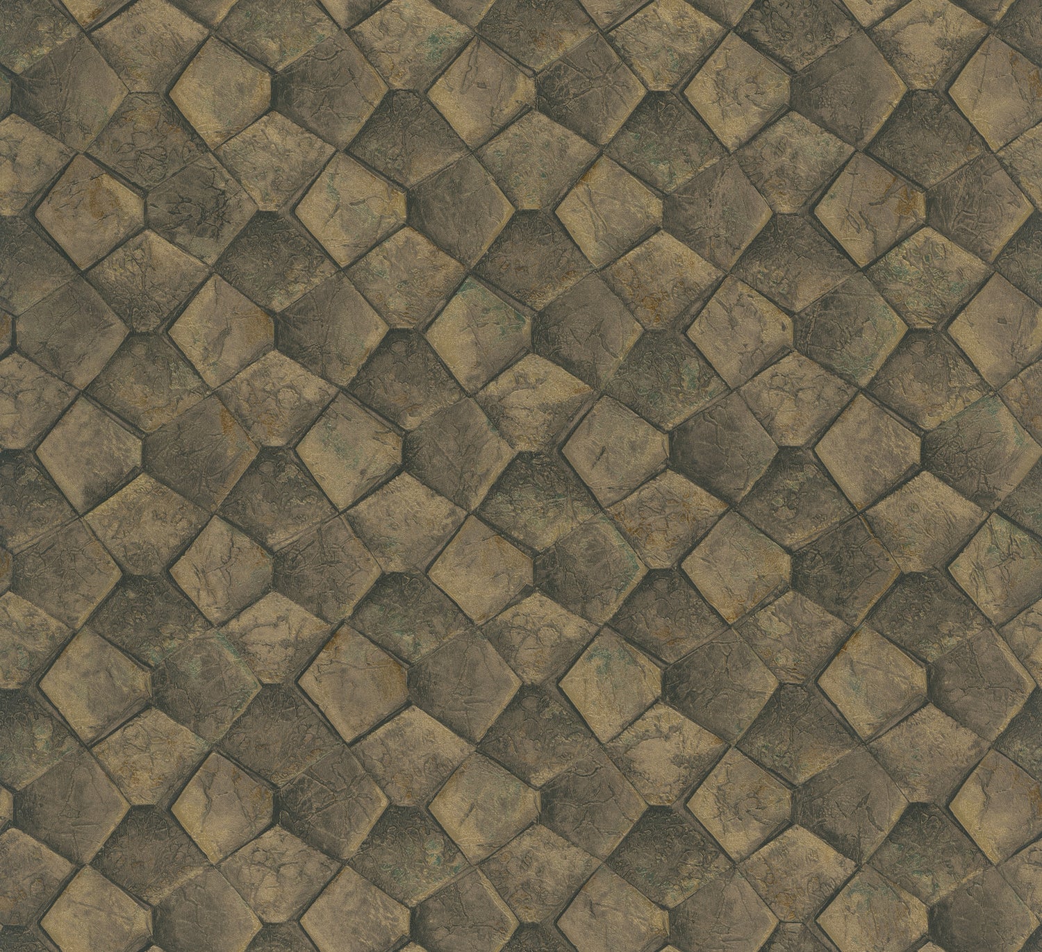 Waterford wallpaper in gold color - pattern number MA34909 - by Antonina Vella in the Opulent Accents collection