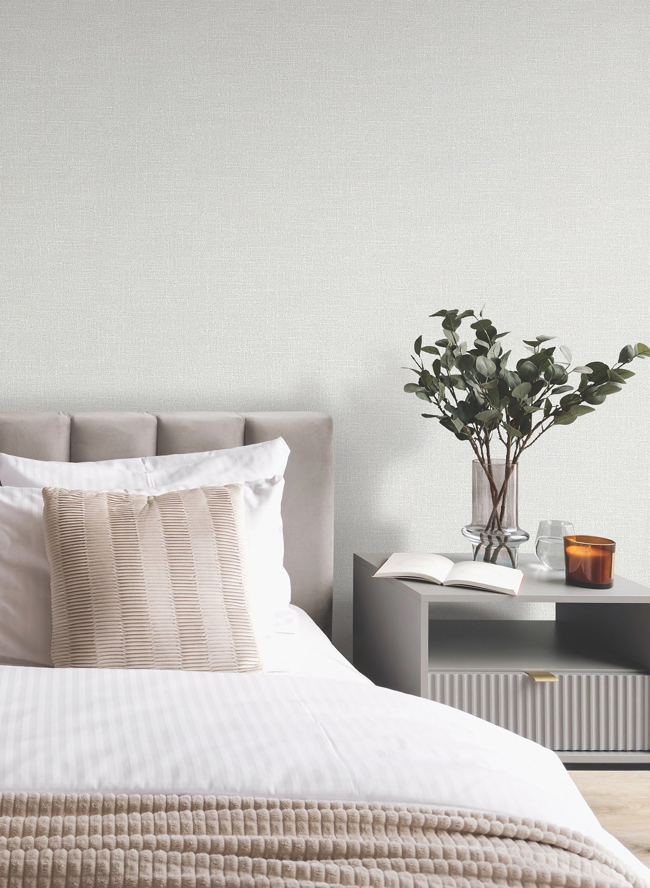 Highland Tweed wallpaper in light grey color - pattern number MA34912 - by Antonina Vella in the Opulent Accents collection
