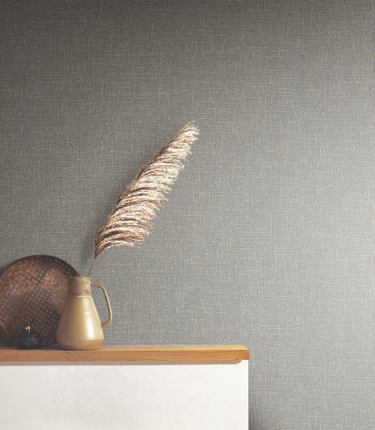 Highland Tweed wallpaper in dark grey color - pattern number MA34915 - by Antonina Vella in the Opulent Accents collection