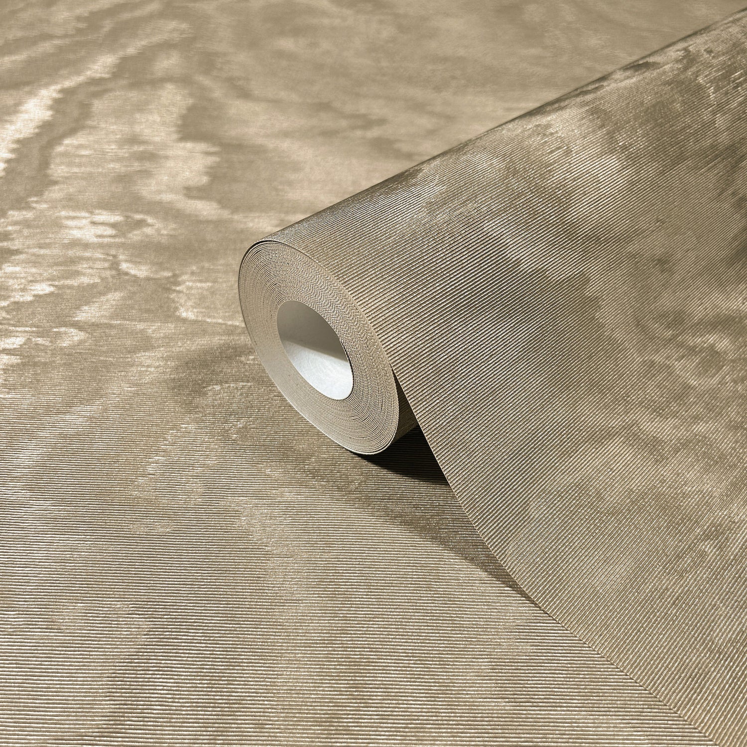 Shimmering Moire wallpaper in taupe color - pattern number MA34922 - by Antonina Vella in the Opulent Accents collection
