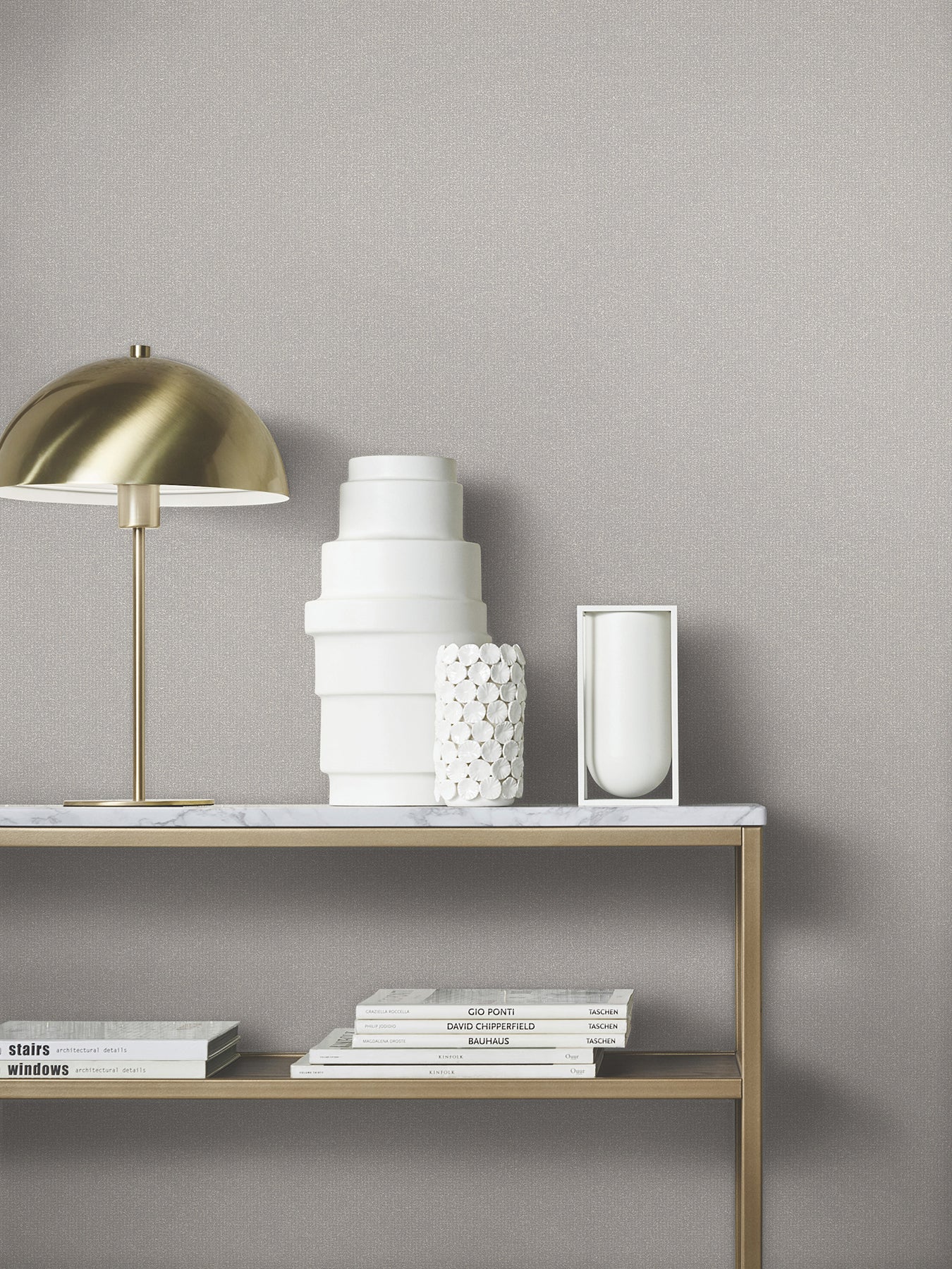 Glistening Quartz wallpaper in silver color - pattern number MA34942 - by Antonina Vella in the Opulent Accents collection