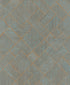 Marquetry wallpaper in teal color - pattern number MA35512 - by Antonina Vella in the Opulent Accents collection