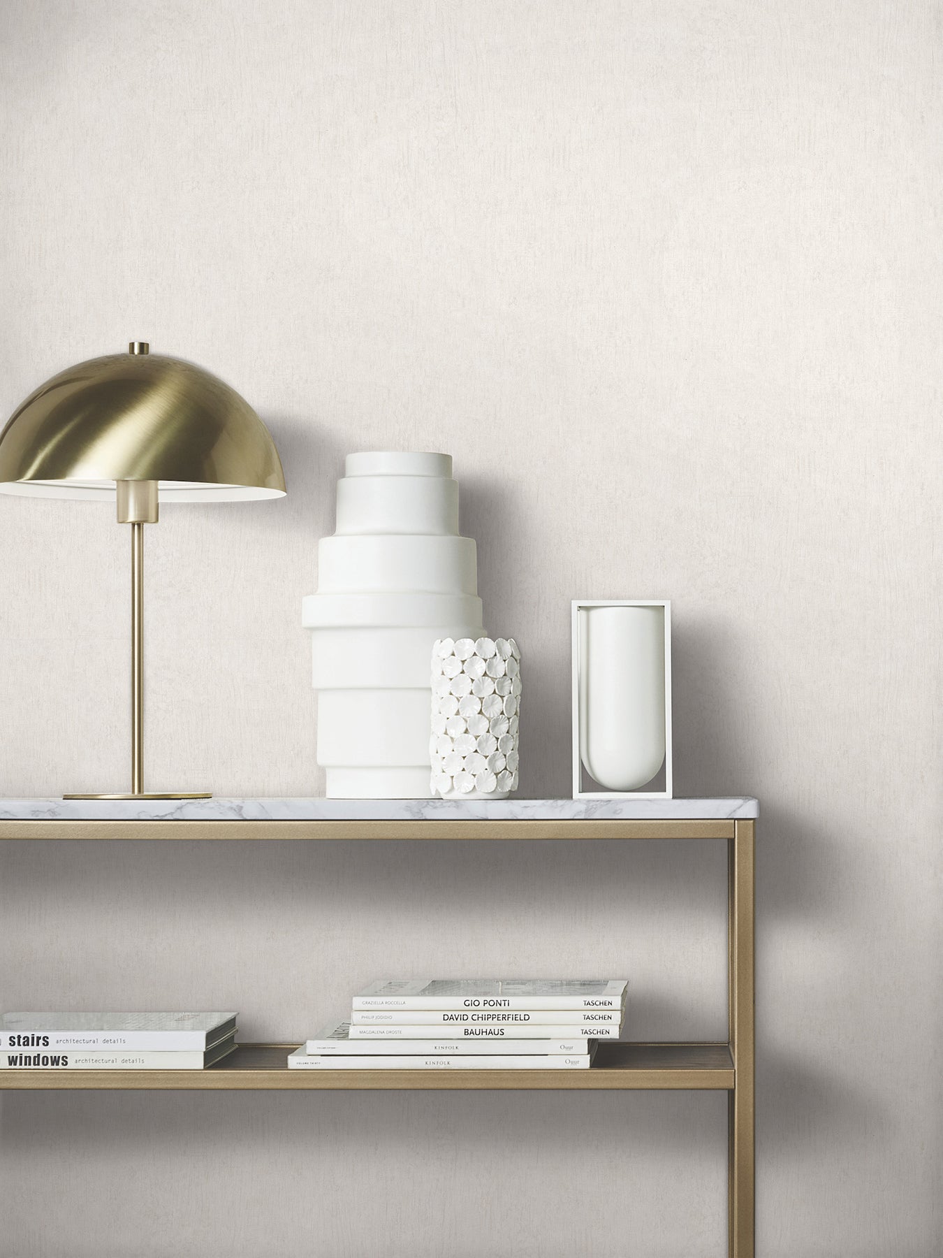 Dustan wallpaper in cream color - pattern number MA35522 - by Antonina Vella in the Opulent Accents collection