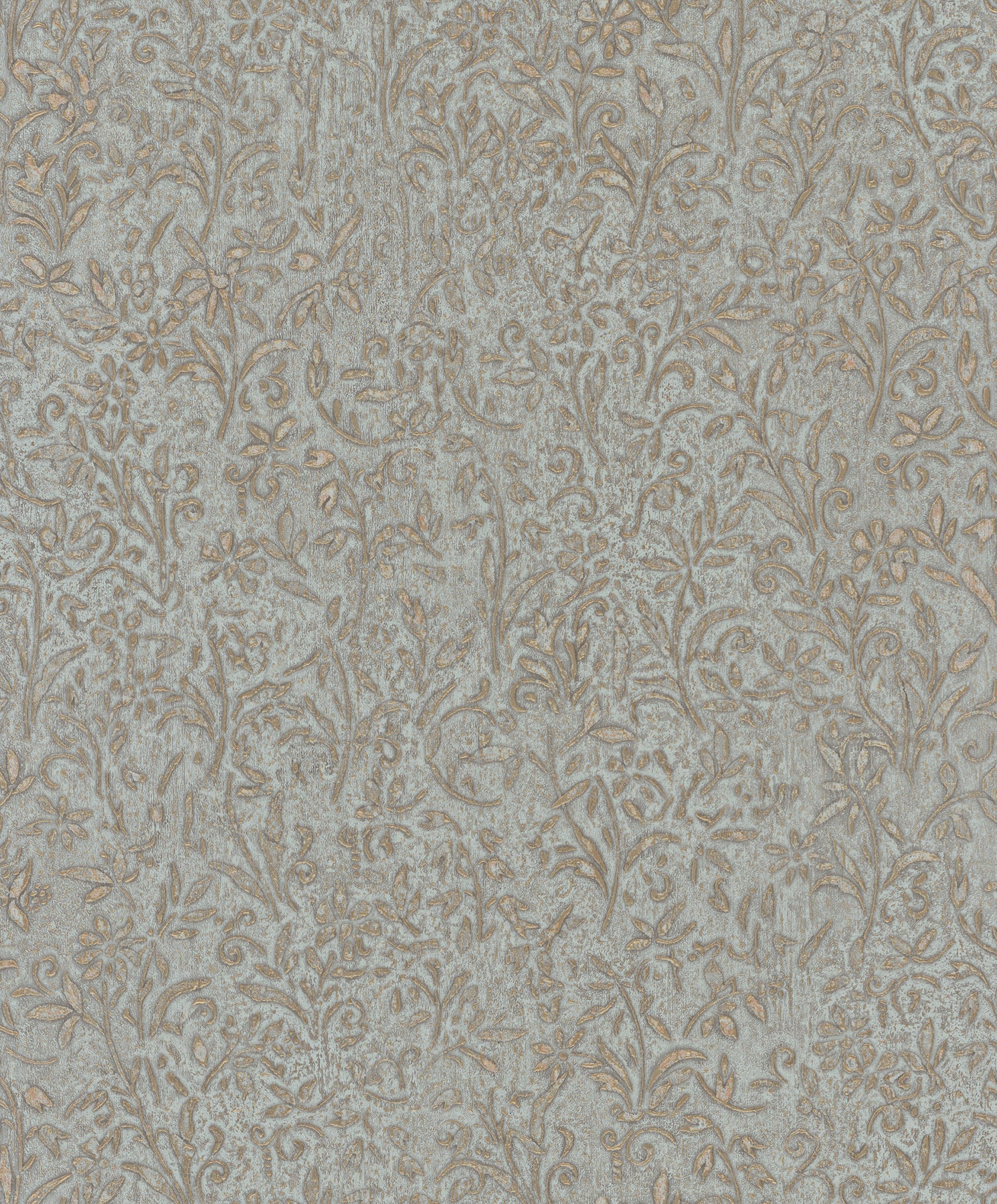 Sculpted Floral wallpaper in gold color - pattern number MA35532 - by Antonina Vella in the Opulent Accents collection