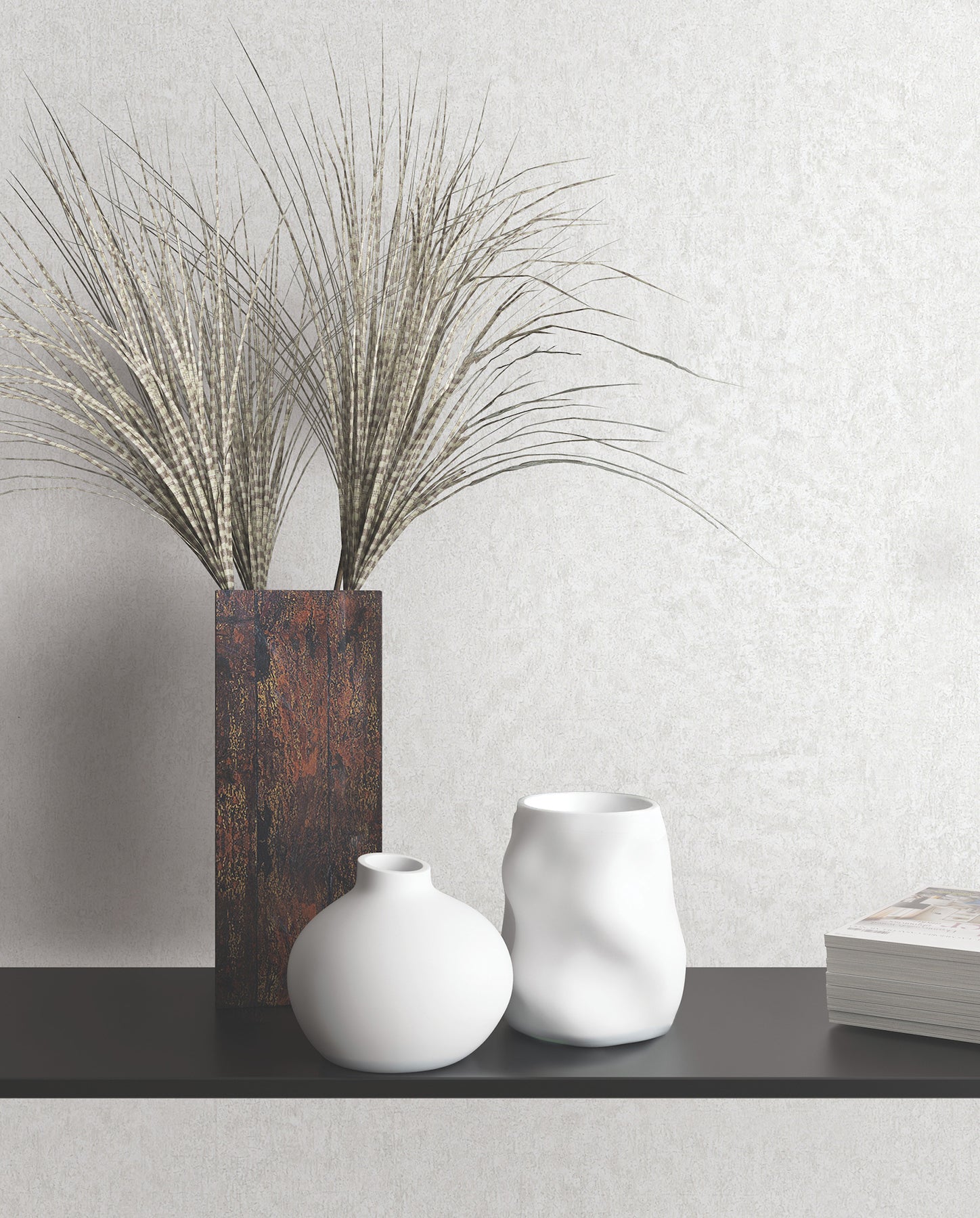 Jemma wallpaper in white color - pattern number MA35544 - by Antonina Vella in the Opulent Accents collection