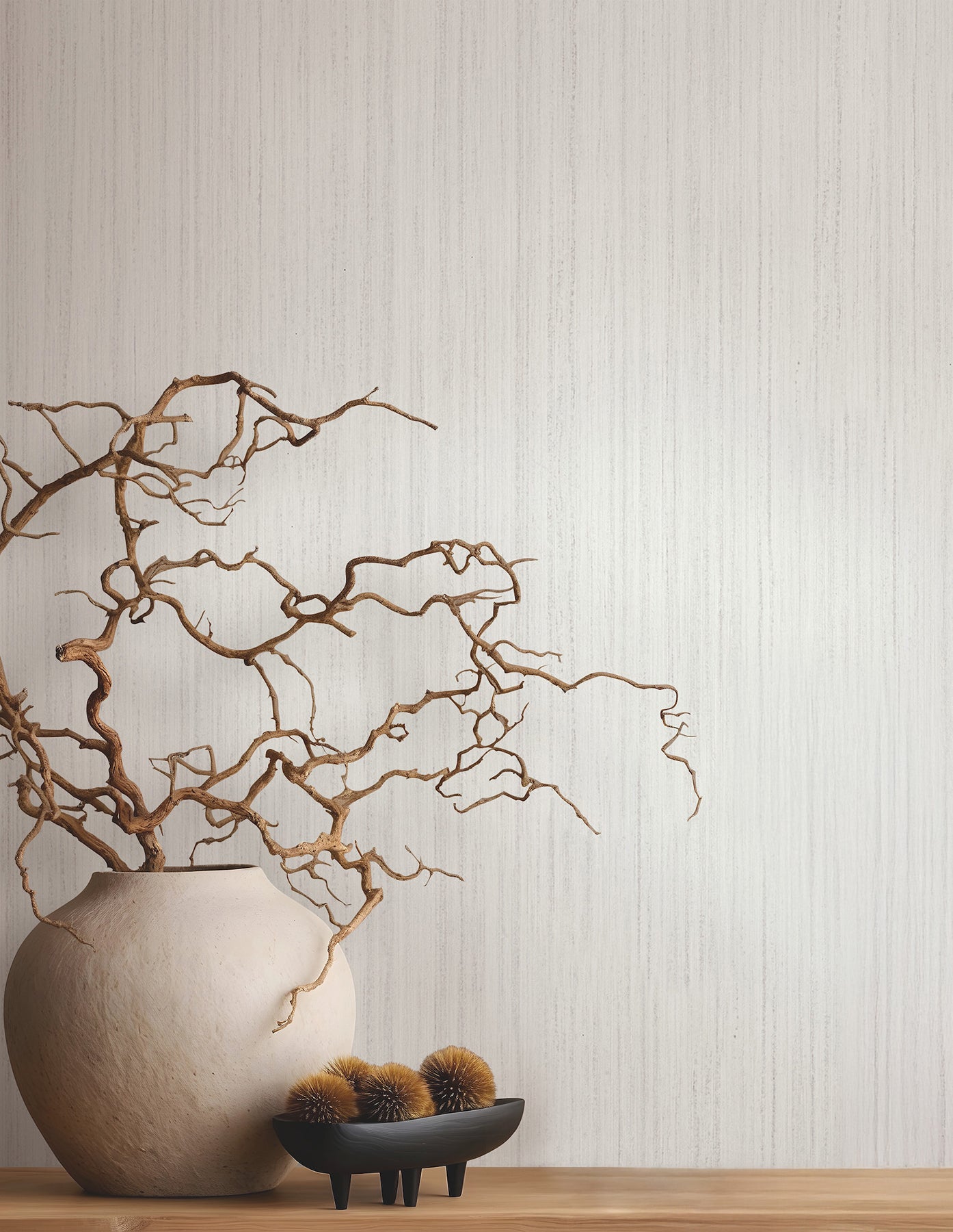 Indra wallpaper in dove color - pattern number MA35830 - by Antonina Vella in the Opulent Accents collection