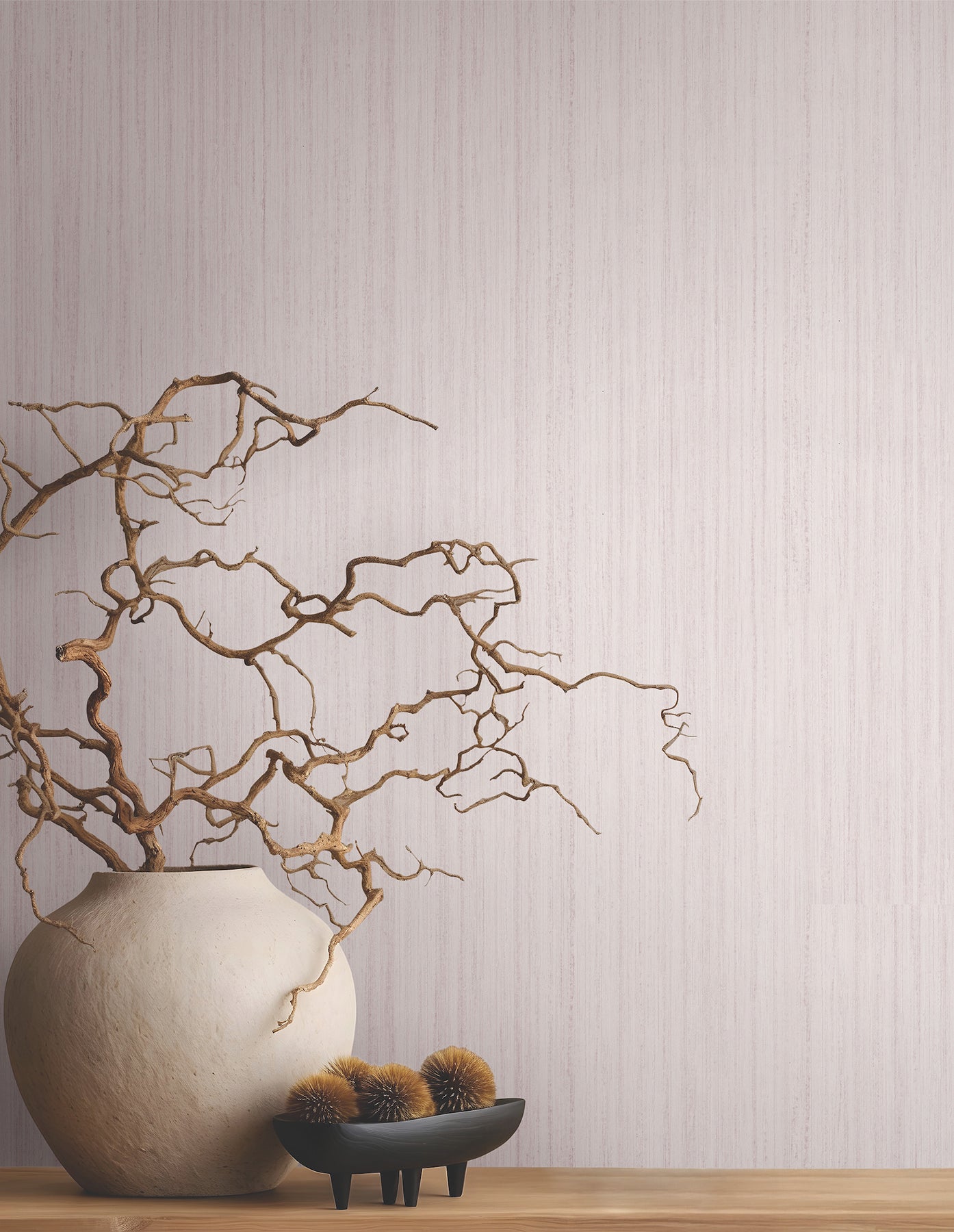 Indra wallpaper in mauve color - pattern number MA35833 - by Antonina Vella in the Opulent Accents collection