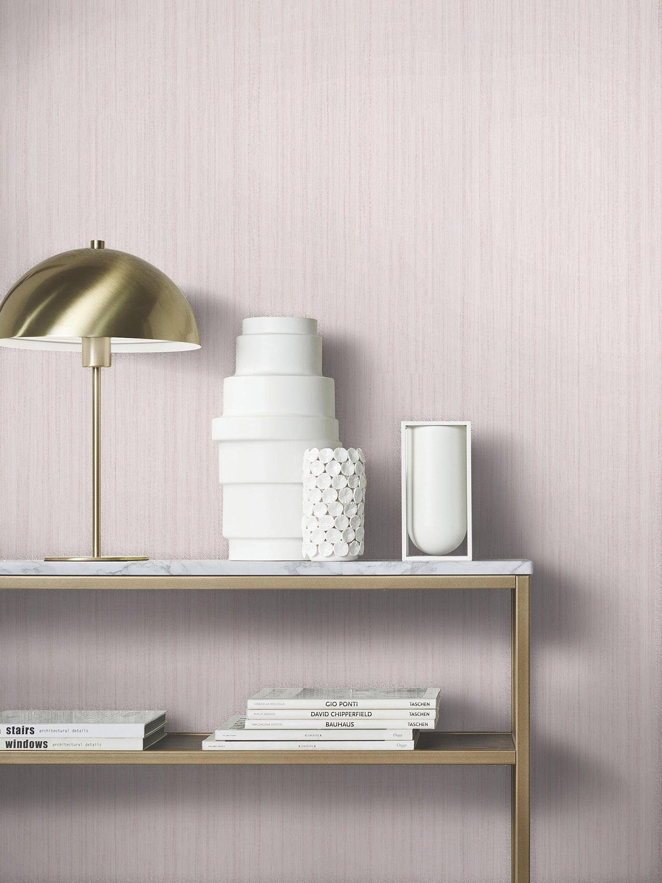 Indra wallpaper in mauve color - pattern number MA35833 - by Antonina Vella in the Opulent Accents collection
