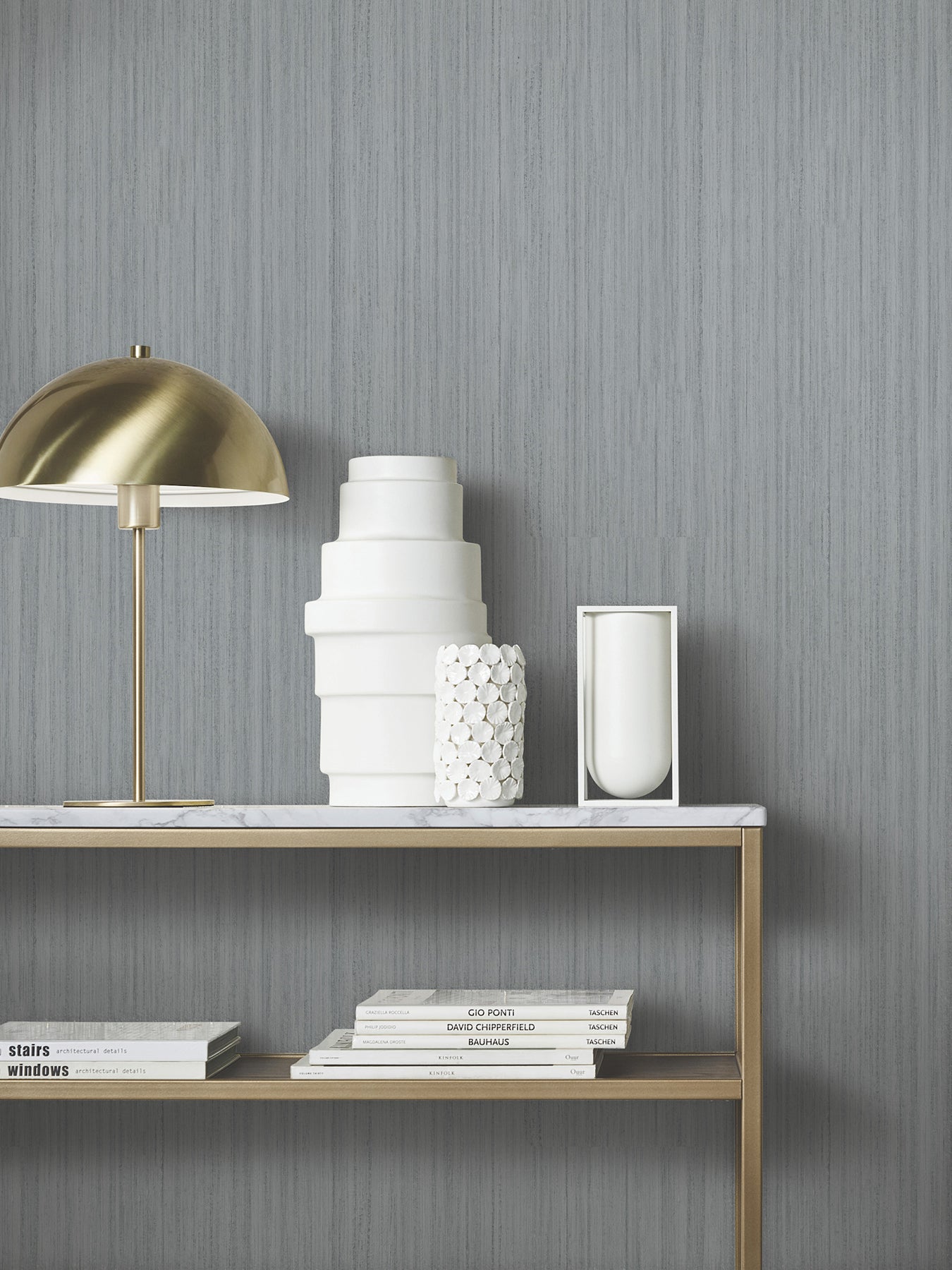 Indra wallpaper in grey color - pattern number MA35839 - by Antonina Vella in the Opulent Accents collection