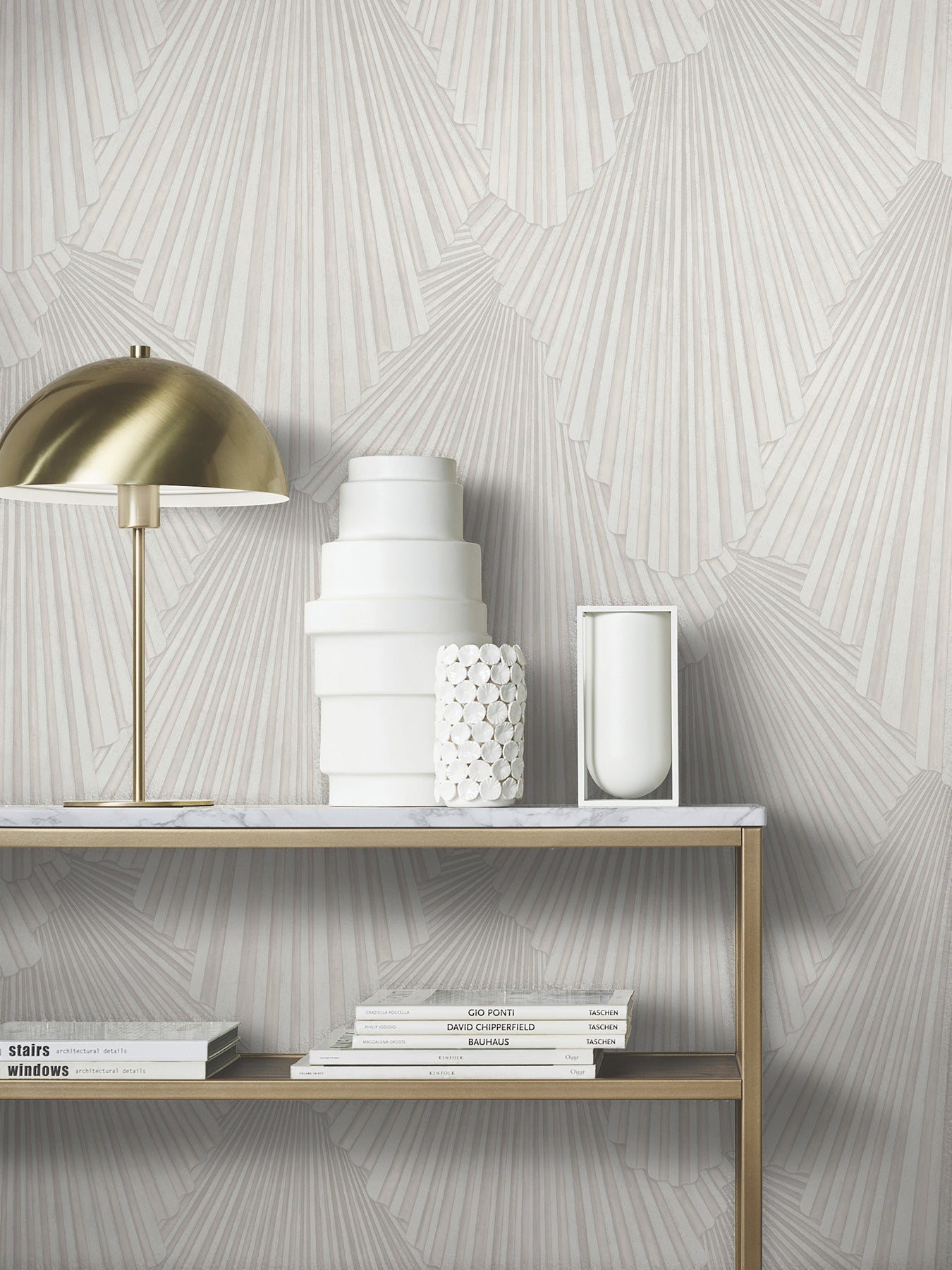 Lumiere wallpaper in champagne color - pattern number MA35847 - by Antonina Vella in the Opulent Accents collection