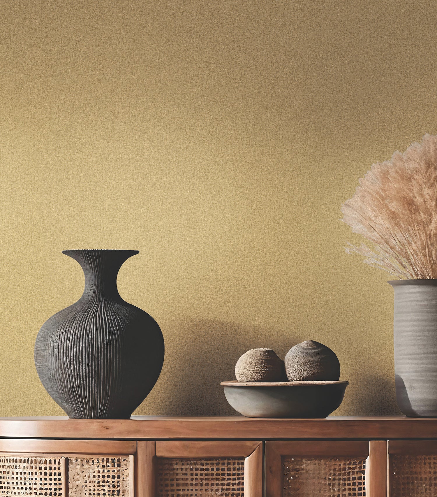 Eastwind wallpaper in gold color - pattern number MA35852 - by Antonina Vella in the Opulent Accents collection