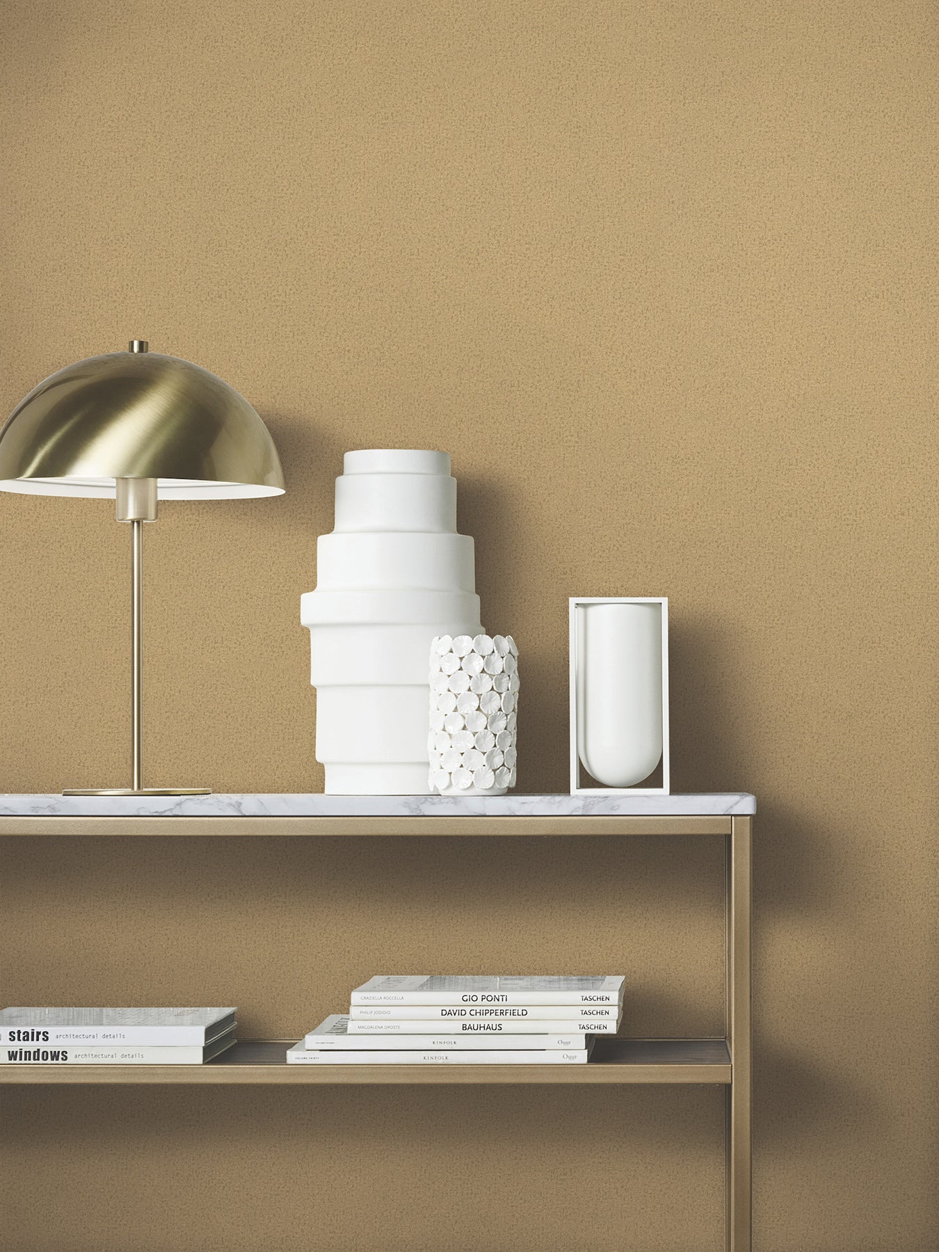 Eastwind wallpaper in gold color - pattern number MA35852 - by Antonina Vella in the Opulent Accents collection