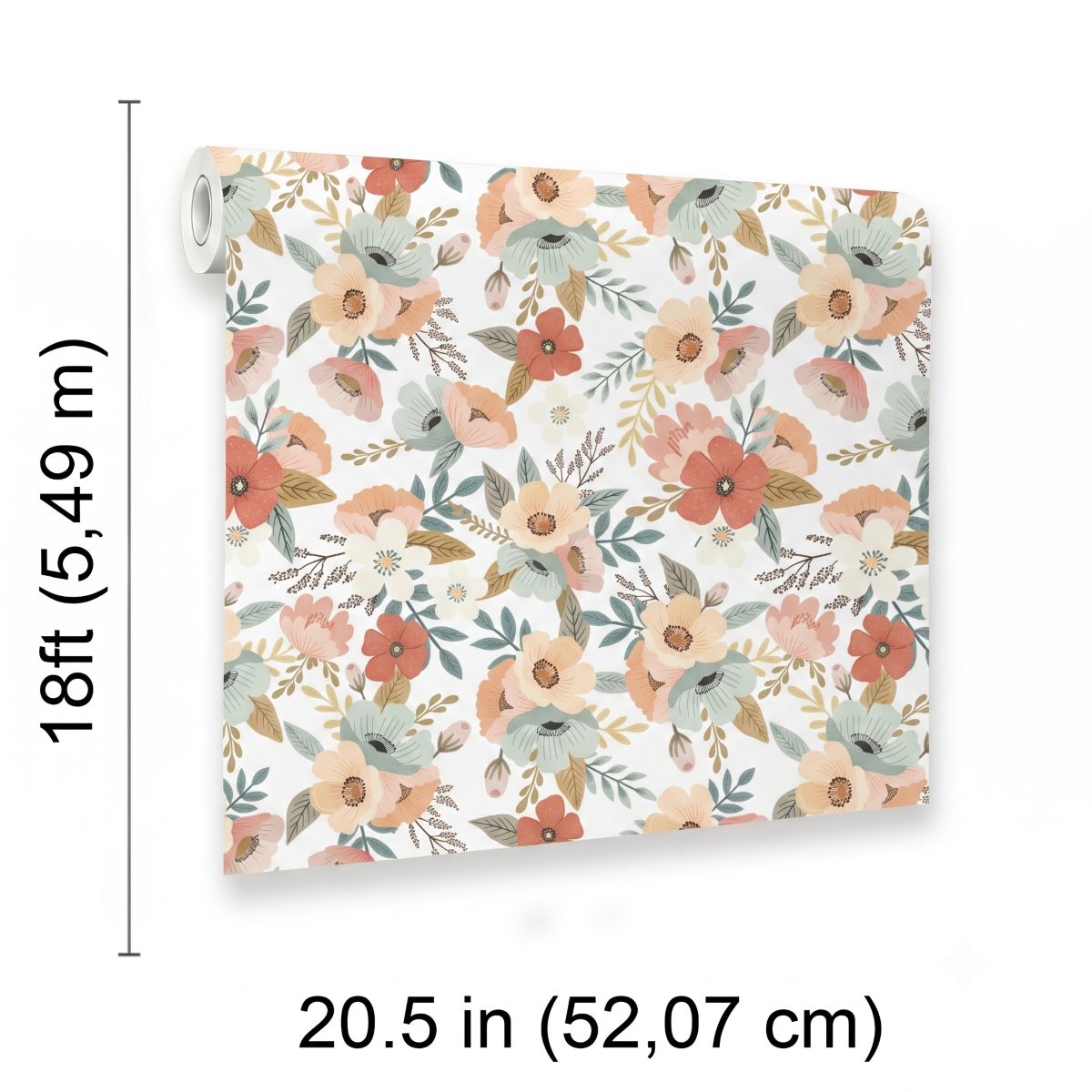 Forna Floral Peel and Stick Wallpaper in White color - pattern number MIAPS2-01 - by Veer Decor in the Mia Charros Peel and Stick Collection collection