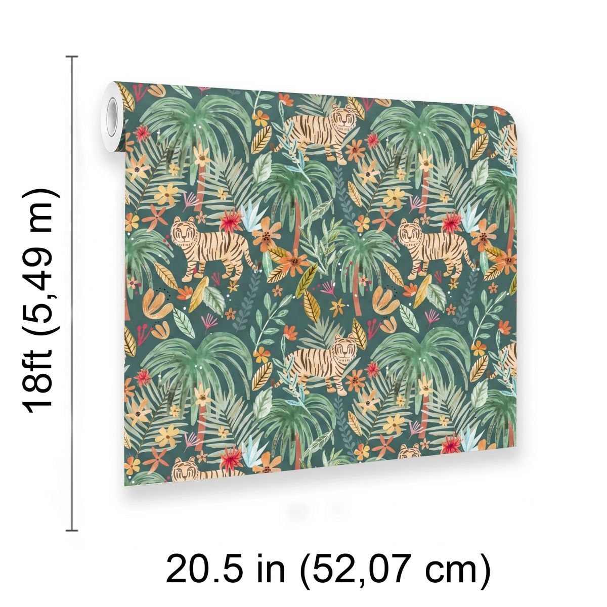Jungle Jumboree Peel and Stick Wallpaper in Green color - pattern number MIAPS4-01 - by Veer Decor in the Mia Charros Peel and Stick Collection collection