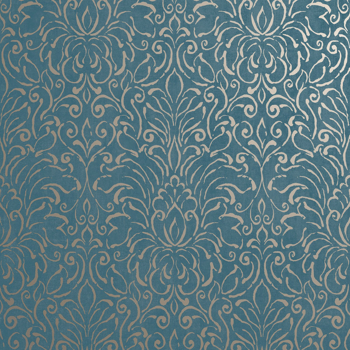 Damask Wallpaper in Blue color - pattern number MX88003 - by Galerie in the Metallic FX 2 collection