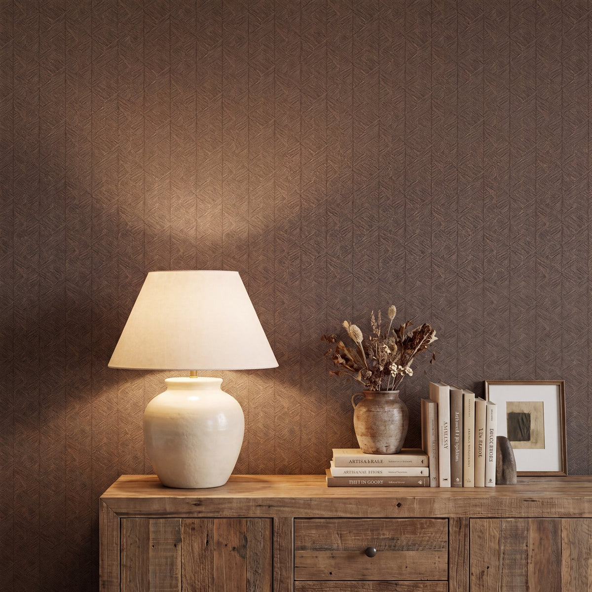Stripe Geometric Wallpaper in Orange color - pattern number MX88025 - by Galerie in the Metallic FX 2 collection