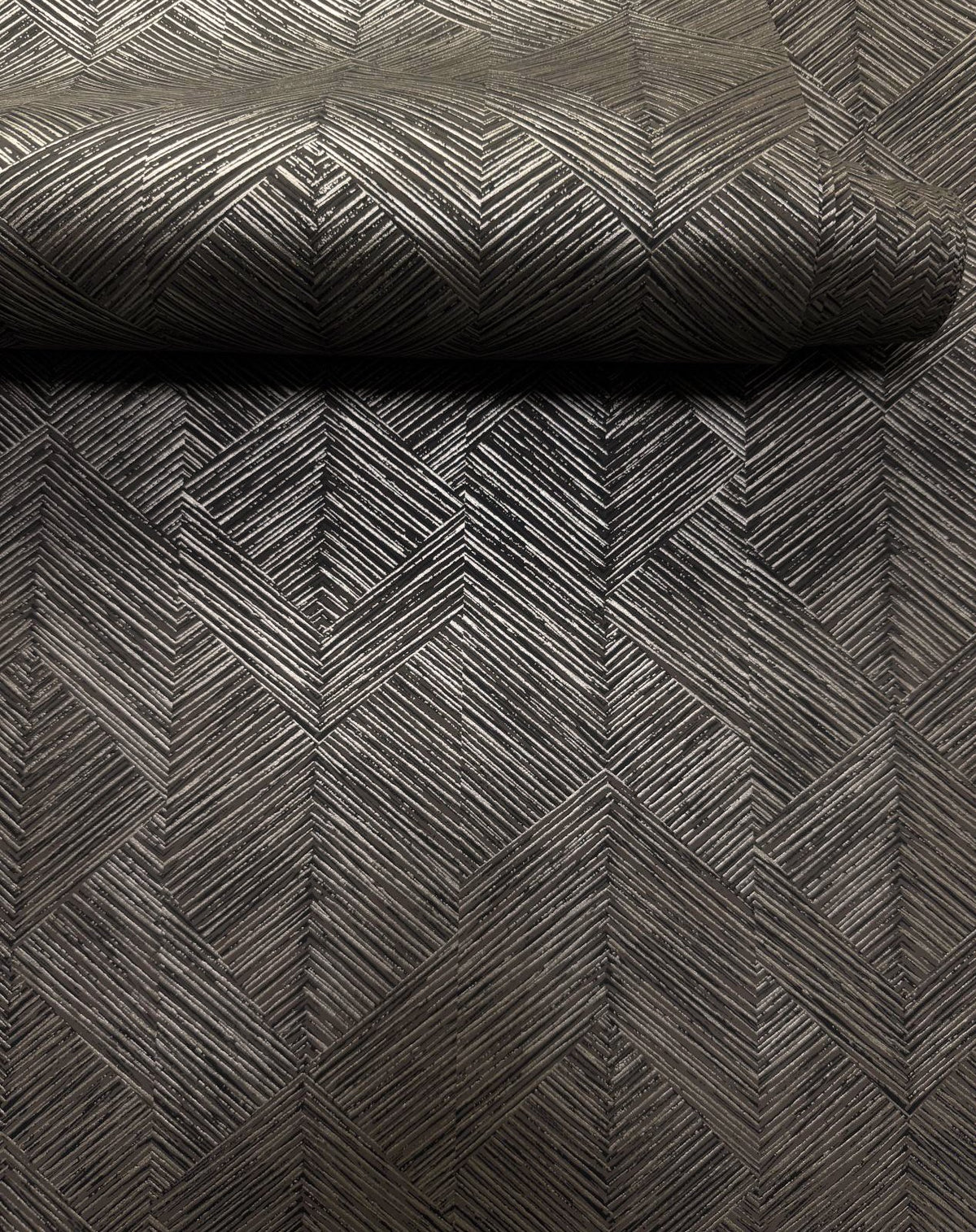 Stripe Geometric Wallpaper in Bronze Brown color - pattern number MX88027 - by Galerie in the Metallic FX 2 collection