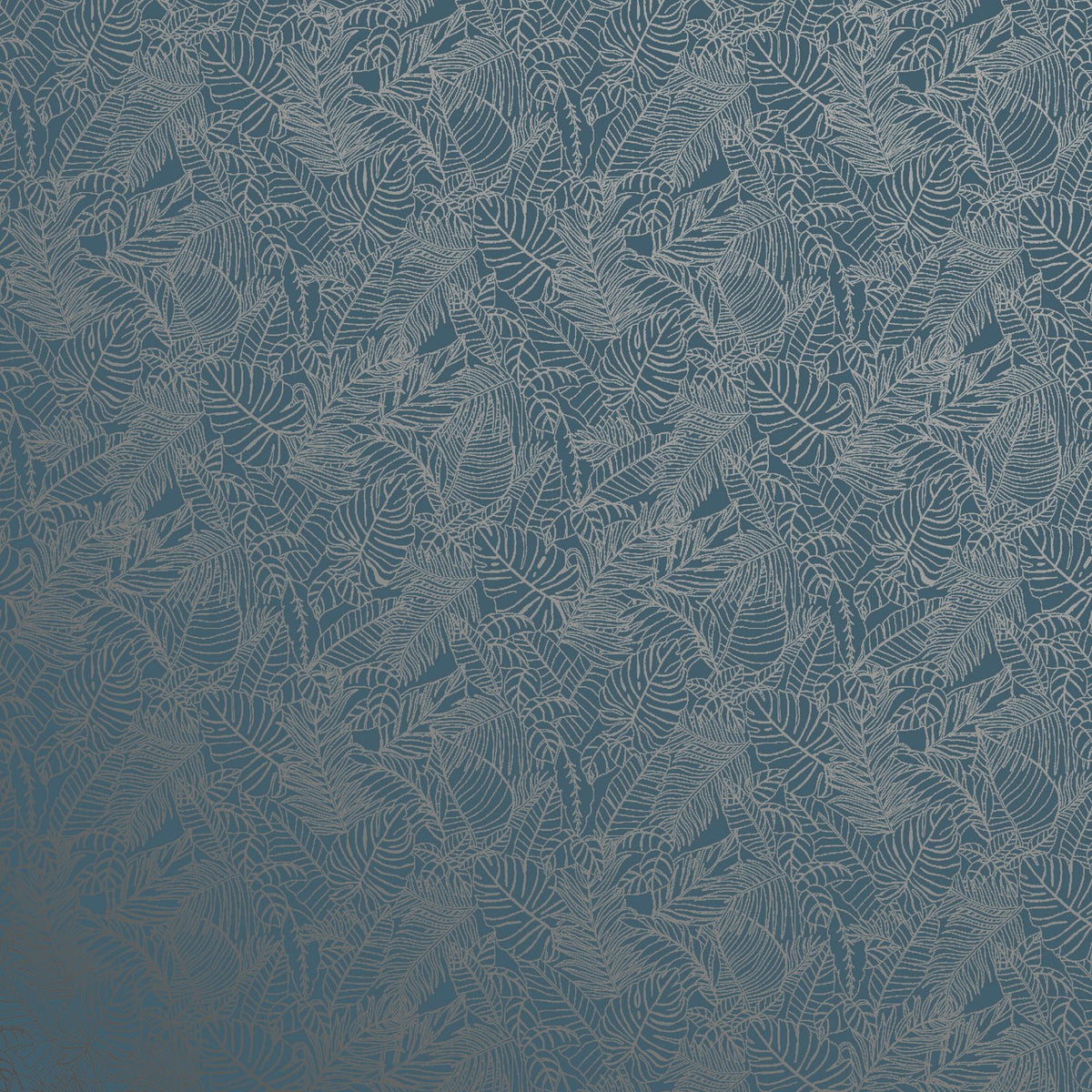 Shimmer Leaf Wallpaper in Blue color - pattern number MX88044 - by Galerie in the Metallic FX 2 collection