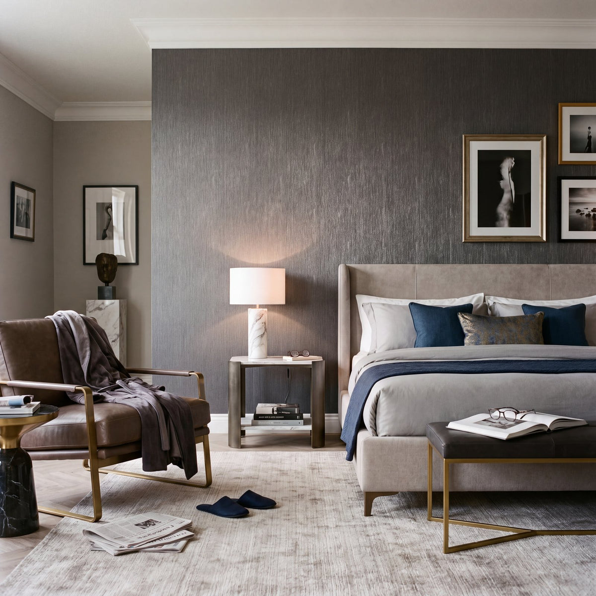 Shimmer Stripe Wallpaper in Black color - pattern number MX88066 - by Galerie in the Metallic FX 2 collection