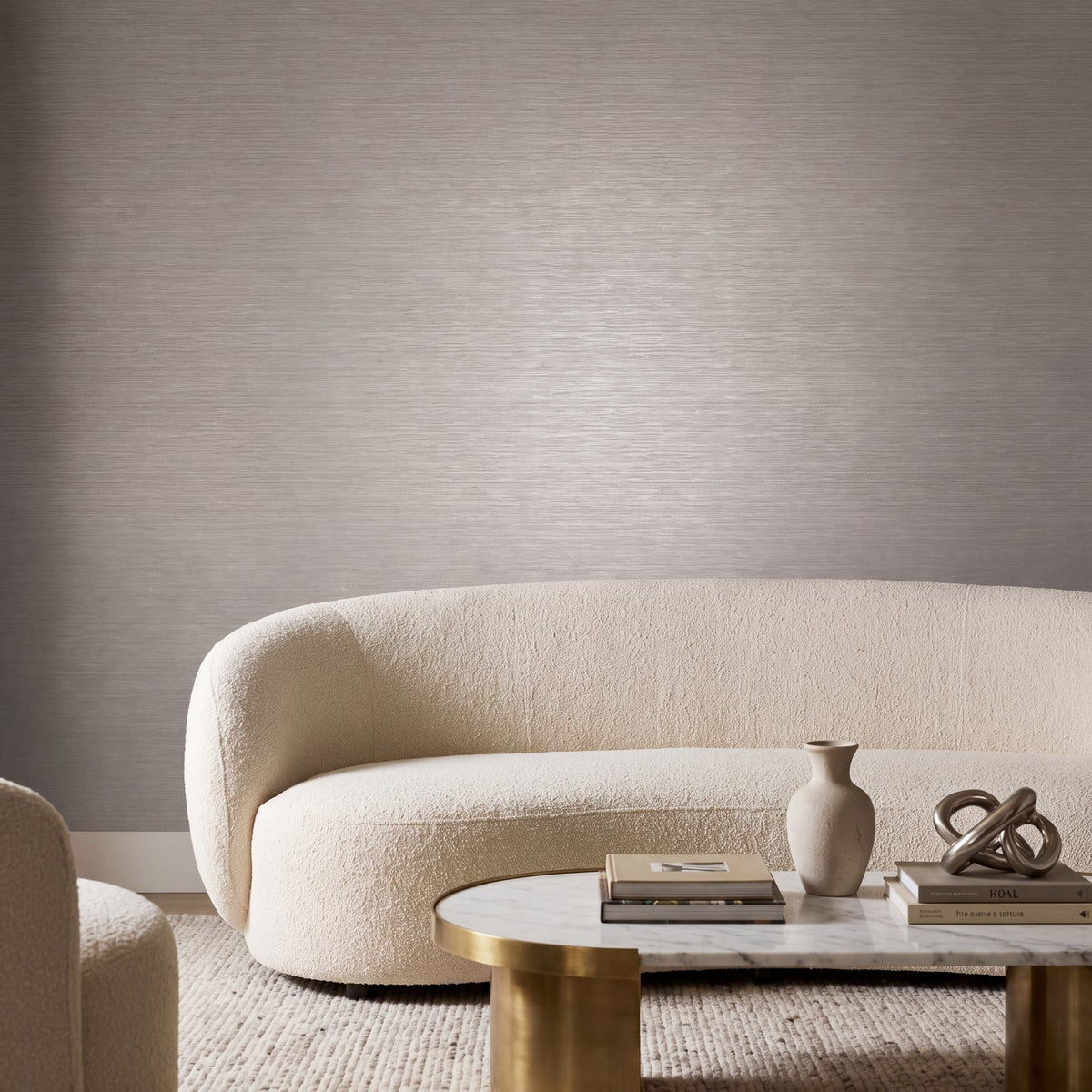 Horizontal Stripe Wallpaper in Silver Grey color - pattern number MX88072 - by Galerie in the Metallic FX 2 collection